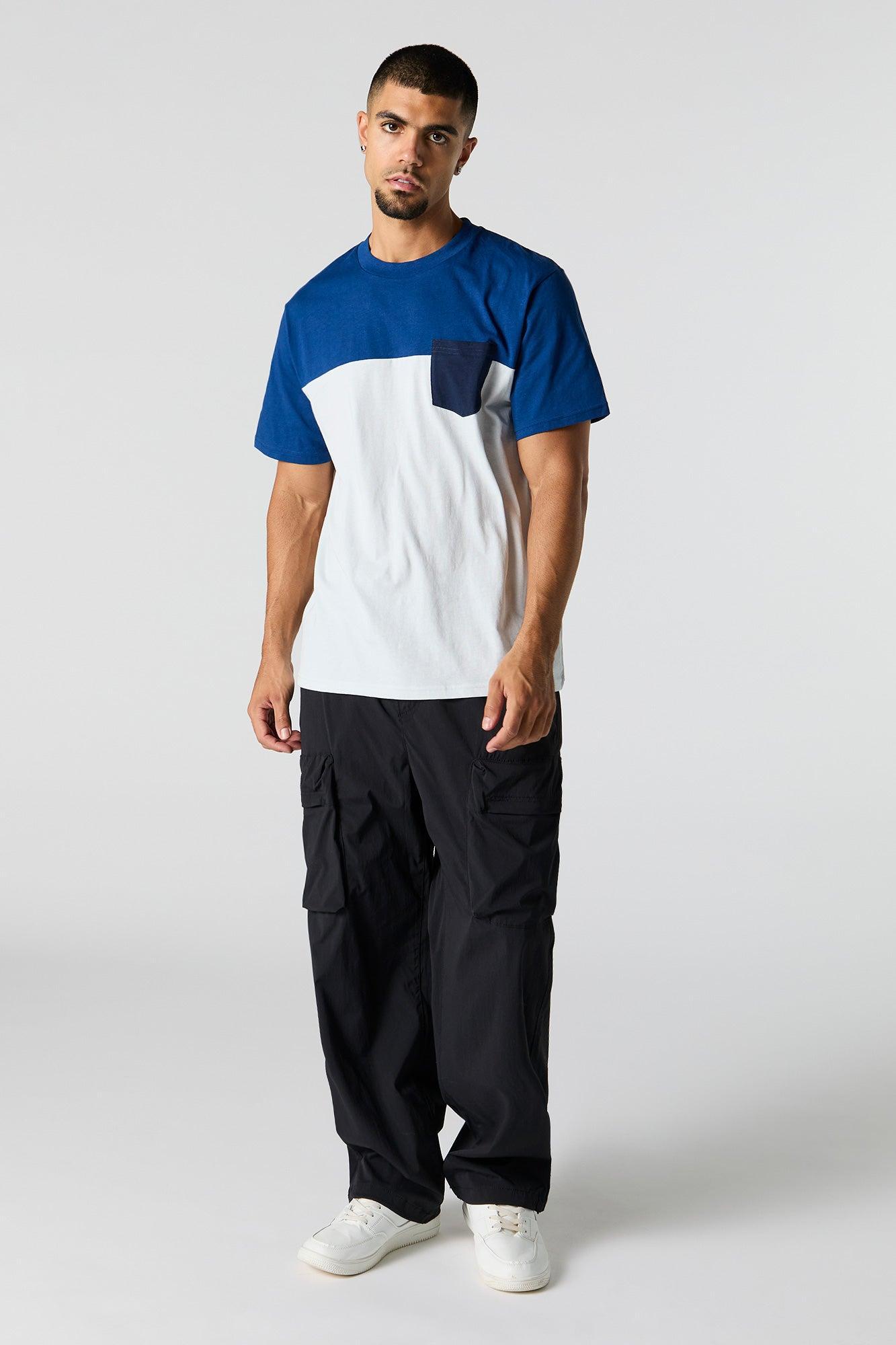Colourblock Chest Pocket T-Shirt Male Product Image