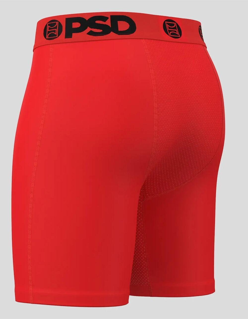 PSD Solids Infrared Mens Boxer Briefs - RED Product Image