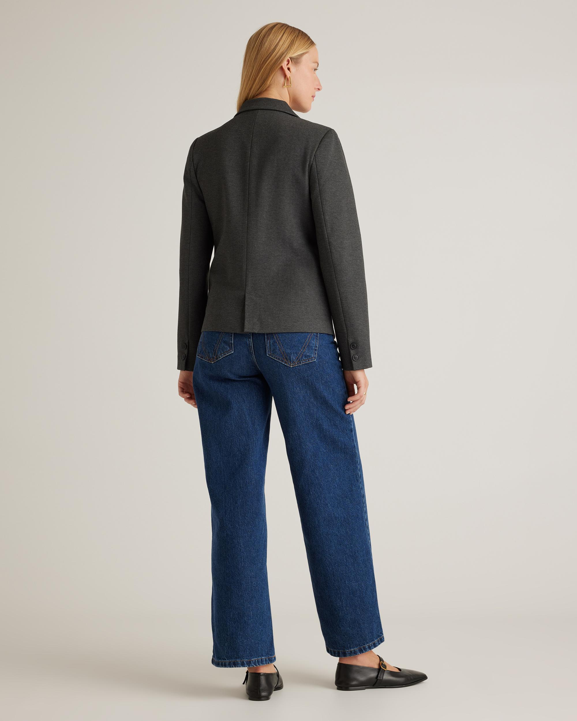 Quince | Women's Ultra-Stretch Ponte Double Breasted Blazer Size XL, Rayon Product Image