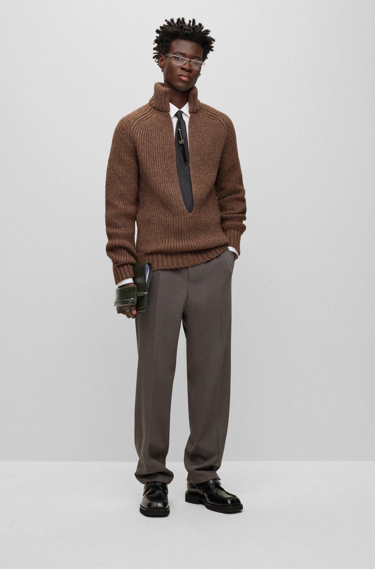 Leather Derby shoes with briefcase-lock detail Product Image