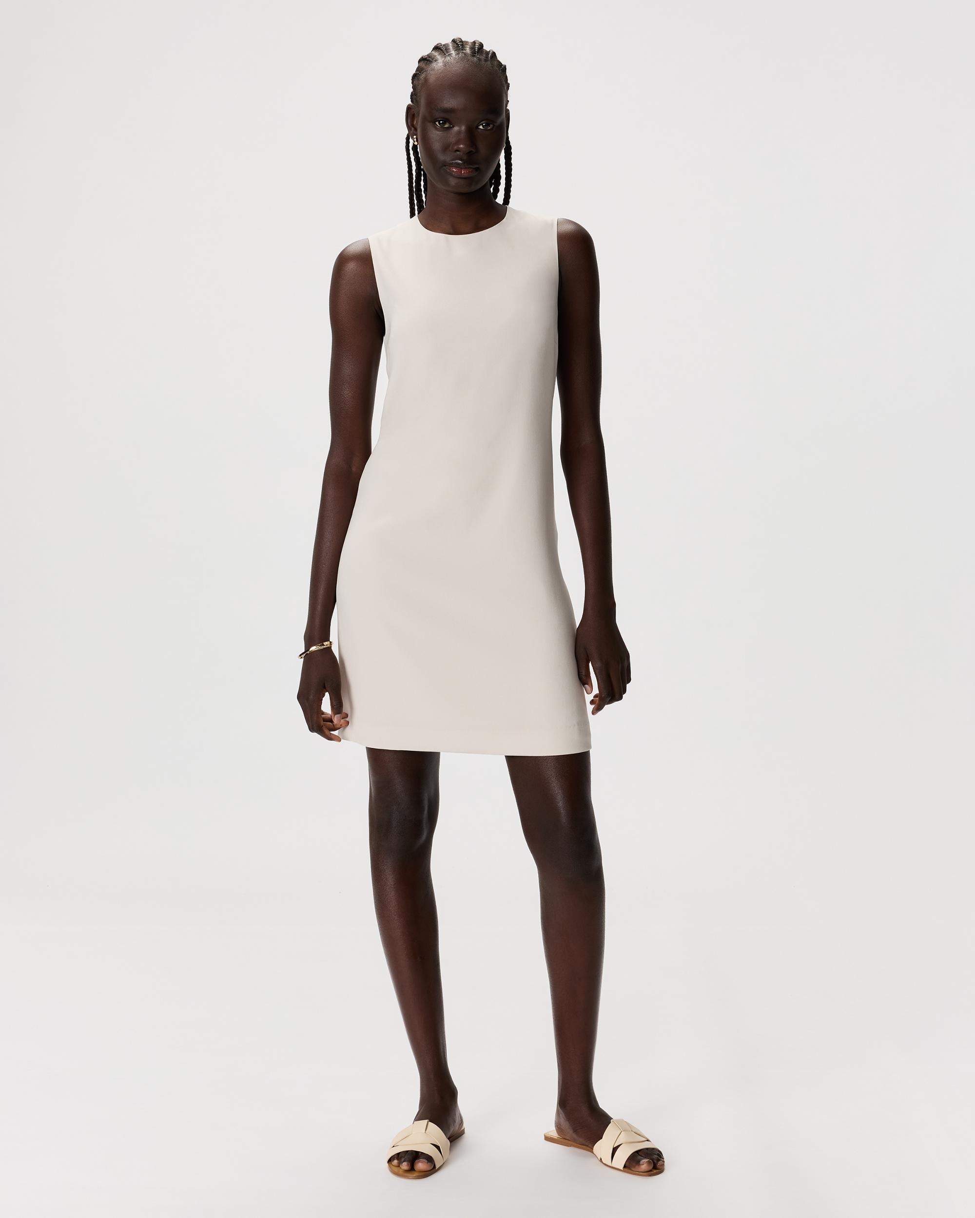 Quince | Women's Fluid Crepe Sleeveless Shift Dress Polyester Product Image