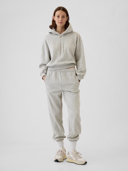 VintageSoft Arch Logo Cropped Hoodie Product Image