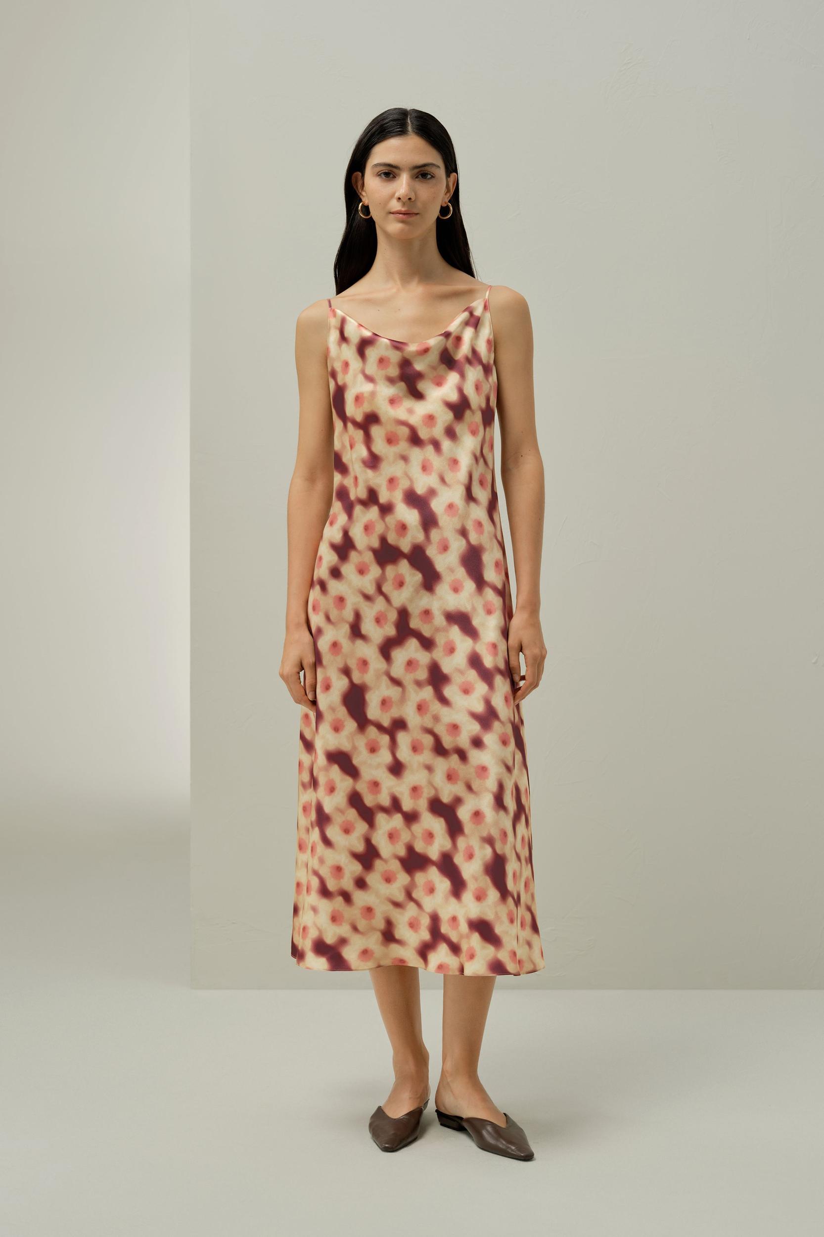 Daffodil Print Slip Dress - Made With Liberty Fabric Product Image