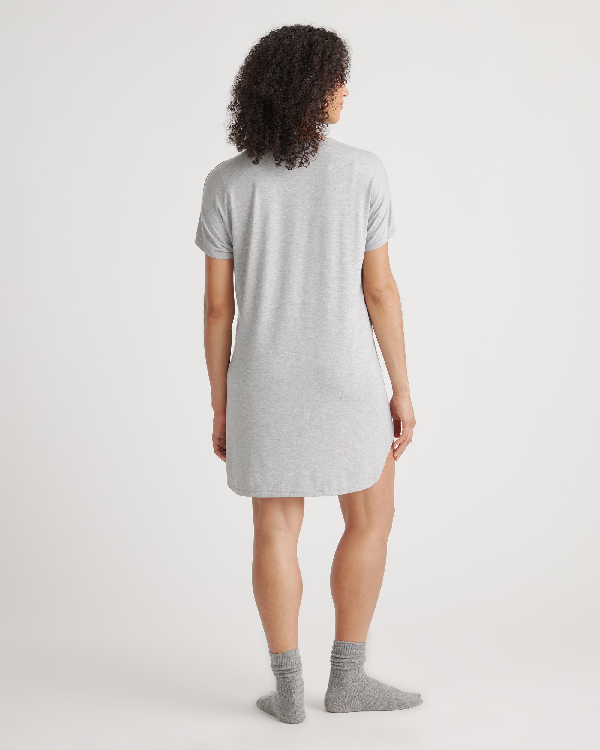 Quince | Women's Bamboo Jersey Maternity & Nursing Button Front Nightgown and Robe Set Size XL Product Image