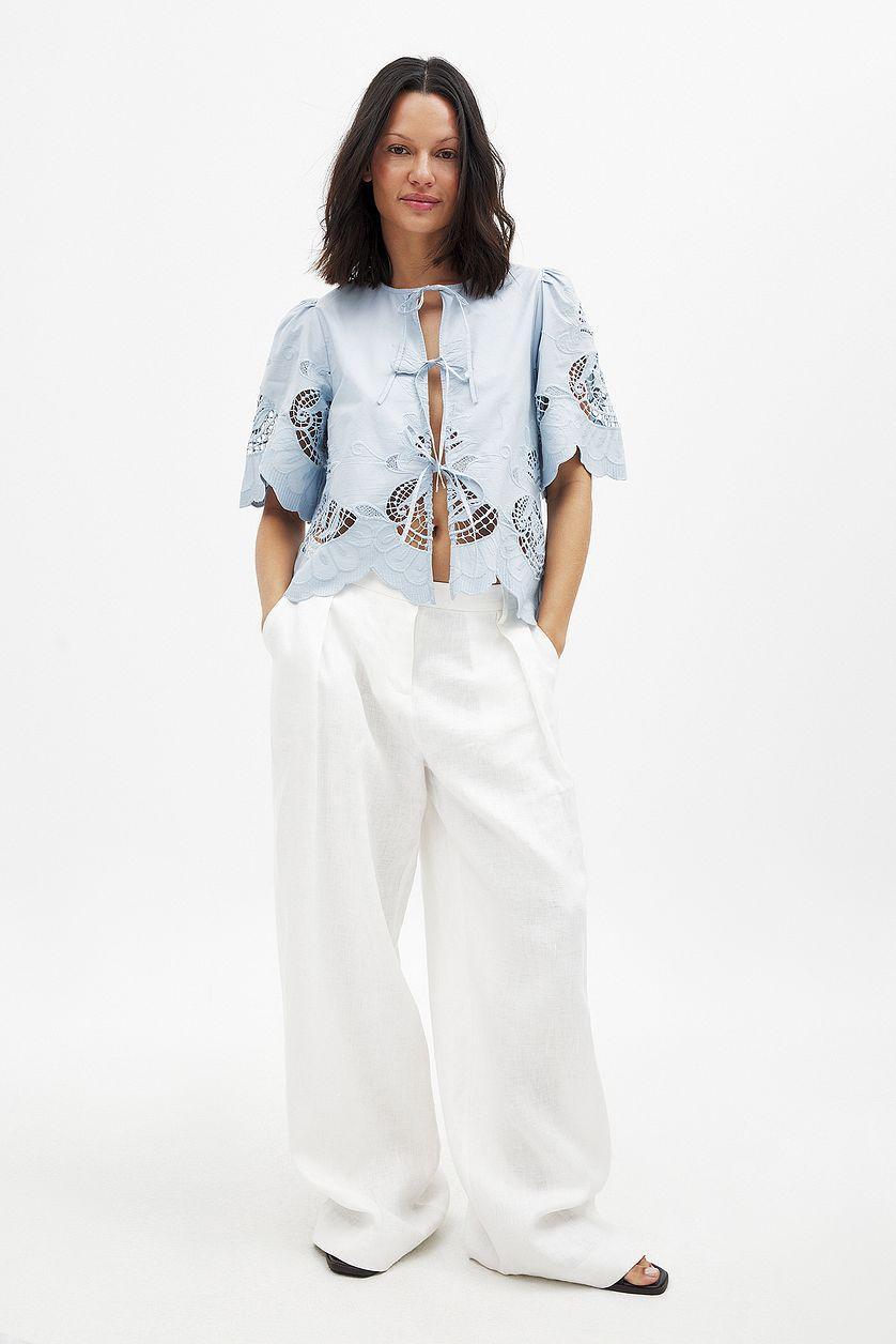 Anglais Tie Front Blouse Product Image