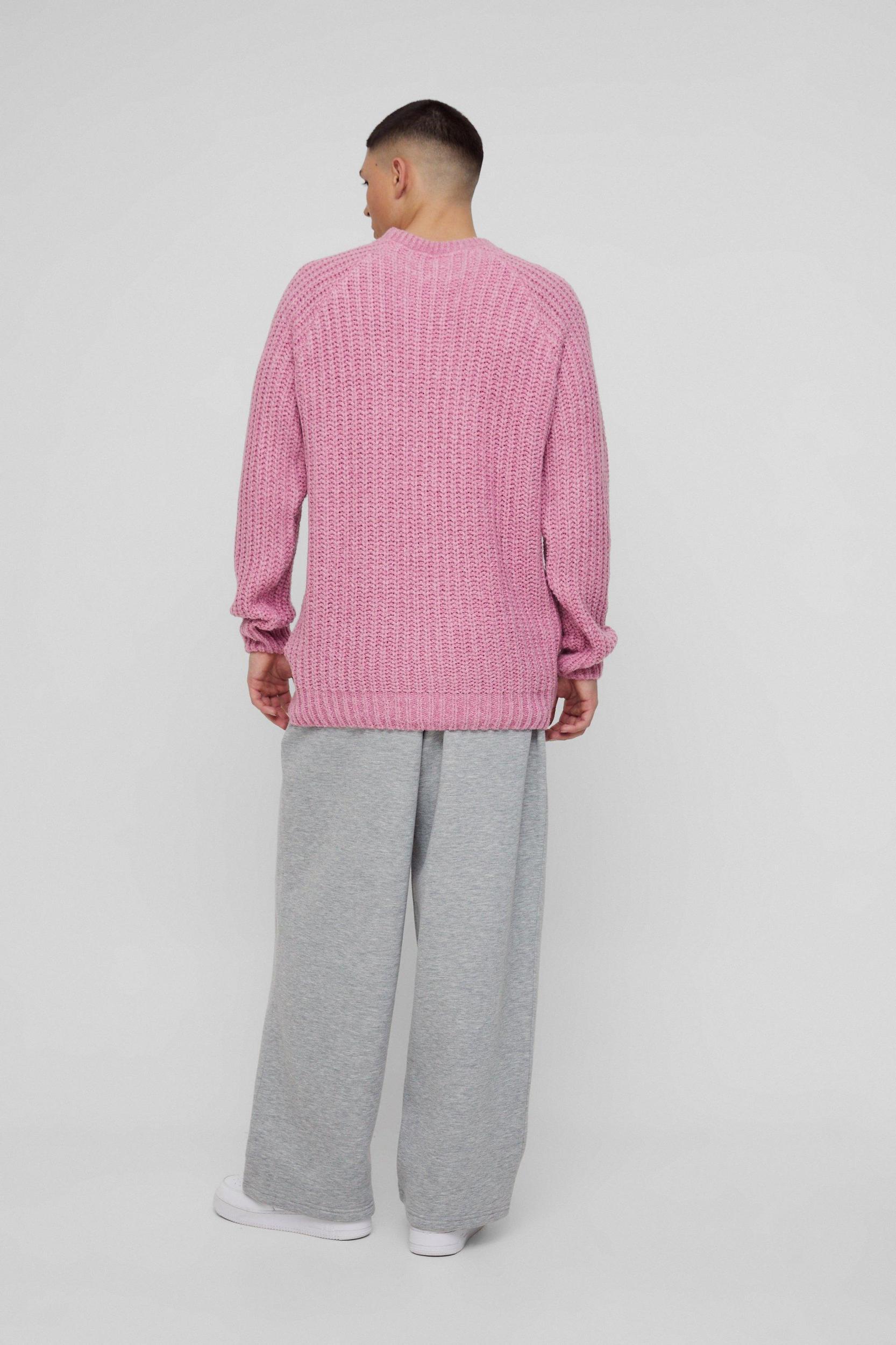 Oversized Boucle Raglan Knitted Sweater | boohooMAN USA Product Image