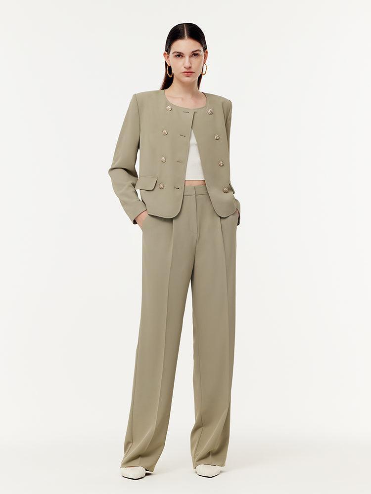 Stretch Double-Breasted Women Jacket Product Image