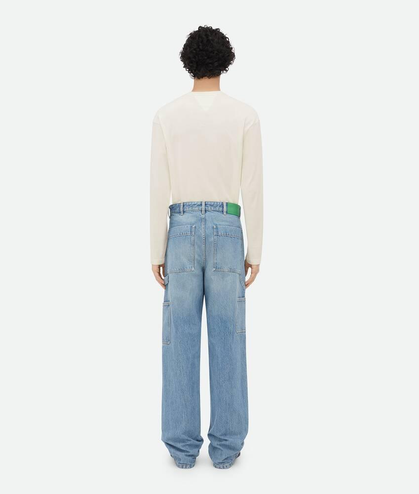 Men's Vintage Indigo Cargo Denim in Mid blue Product Image
