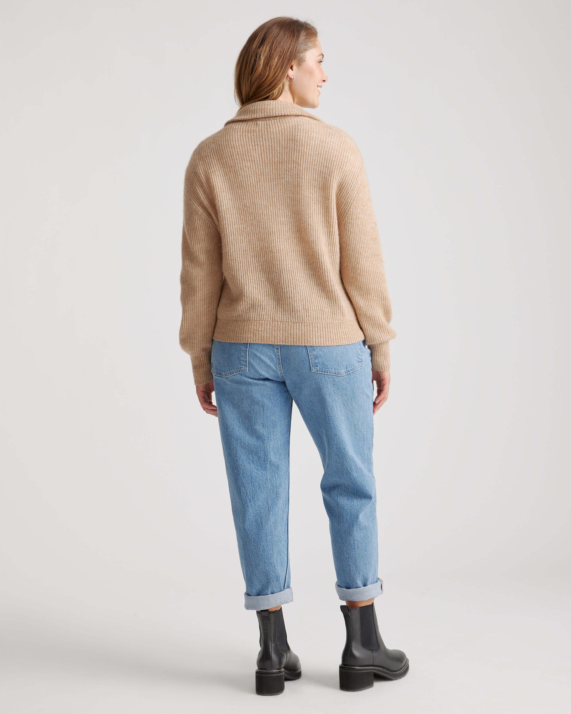 Quince | Women's Baby Alpaca-Wool Quarter Zip Sweaters Product Image