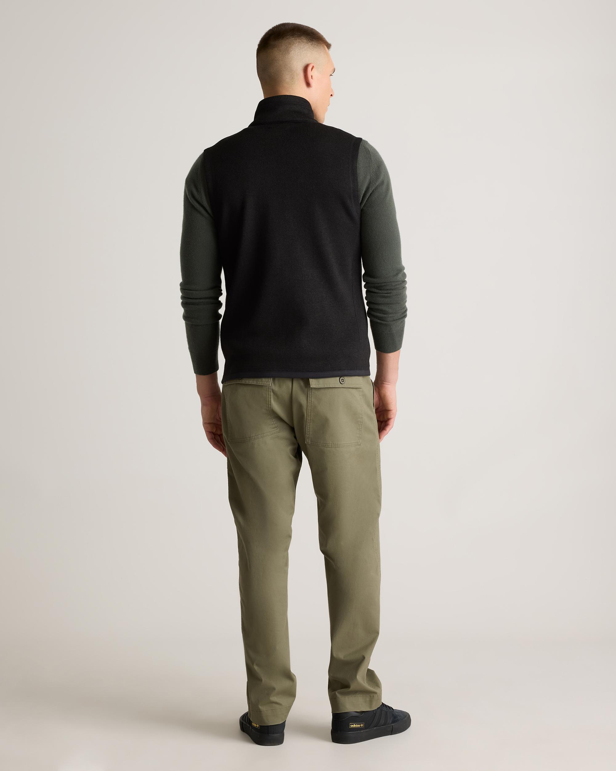 Quince | Men's Sweater-Knit Fleece Full-Zip Vest Size XL, Recycled Polyester Product Image