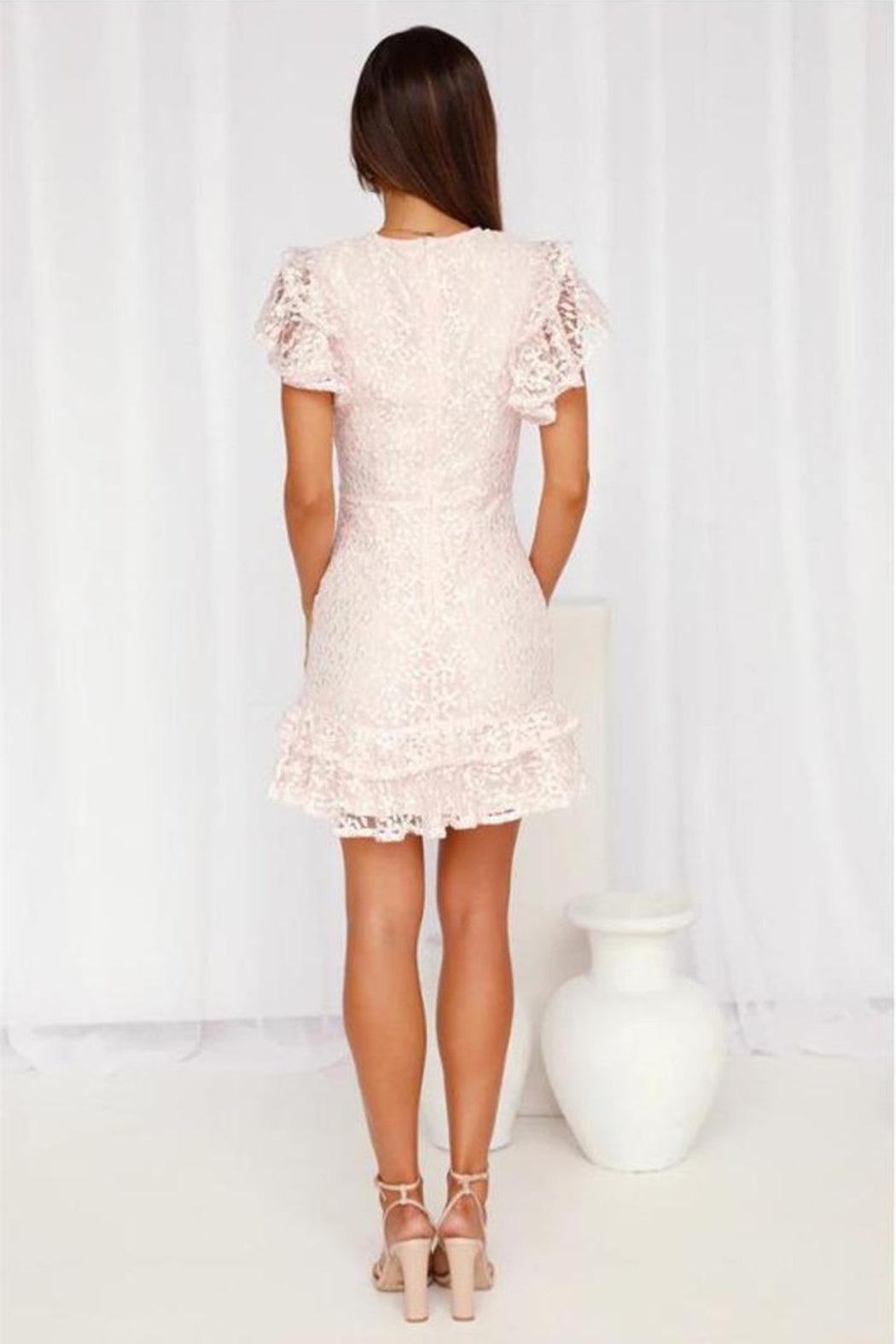 Pink Lace Dress Product Image