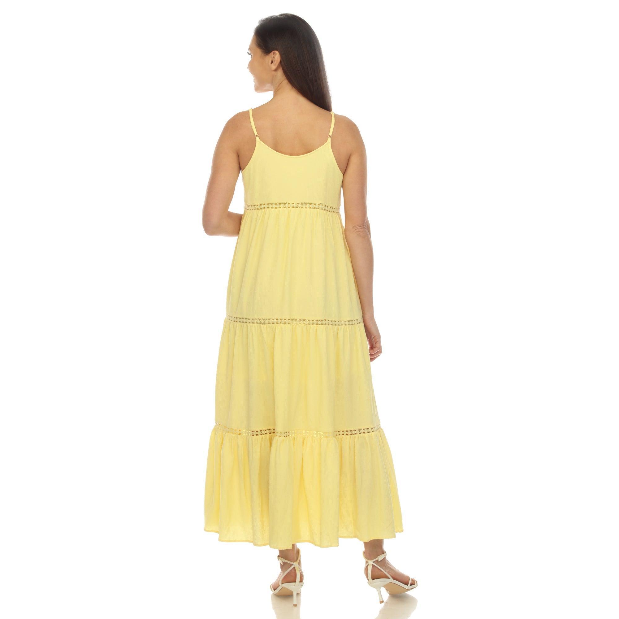 Women's Scoop Neck Tiered Maxi Dress Female Product Image