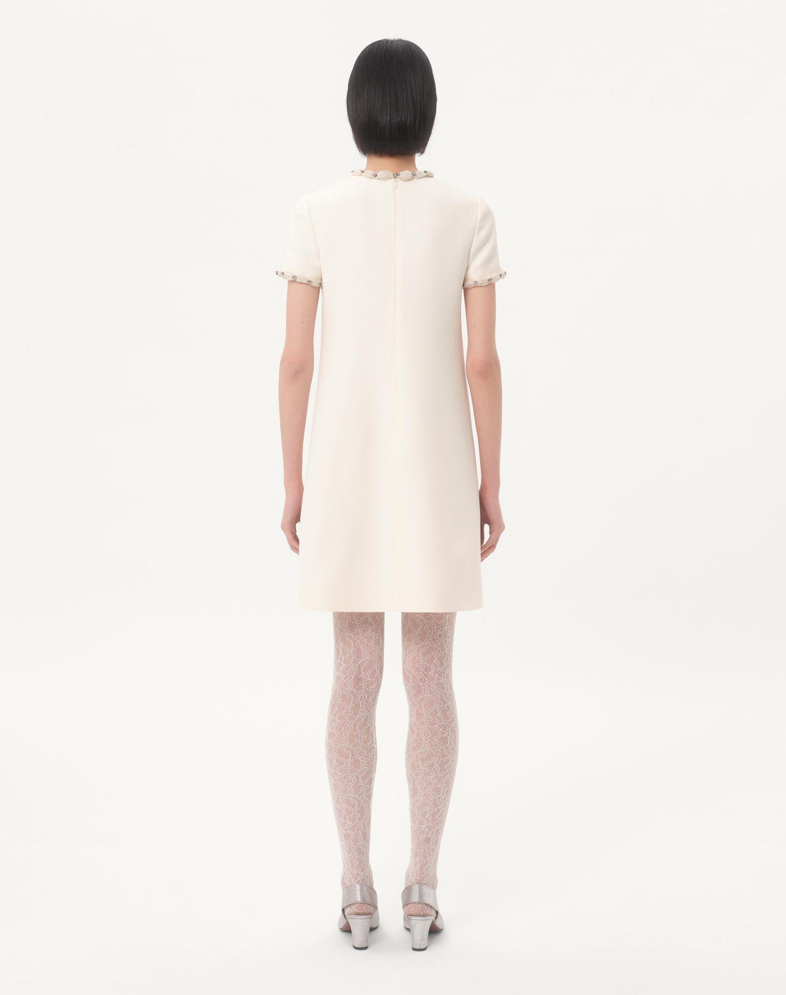 Embroidered Crepe Couture Short Dress Product Image