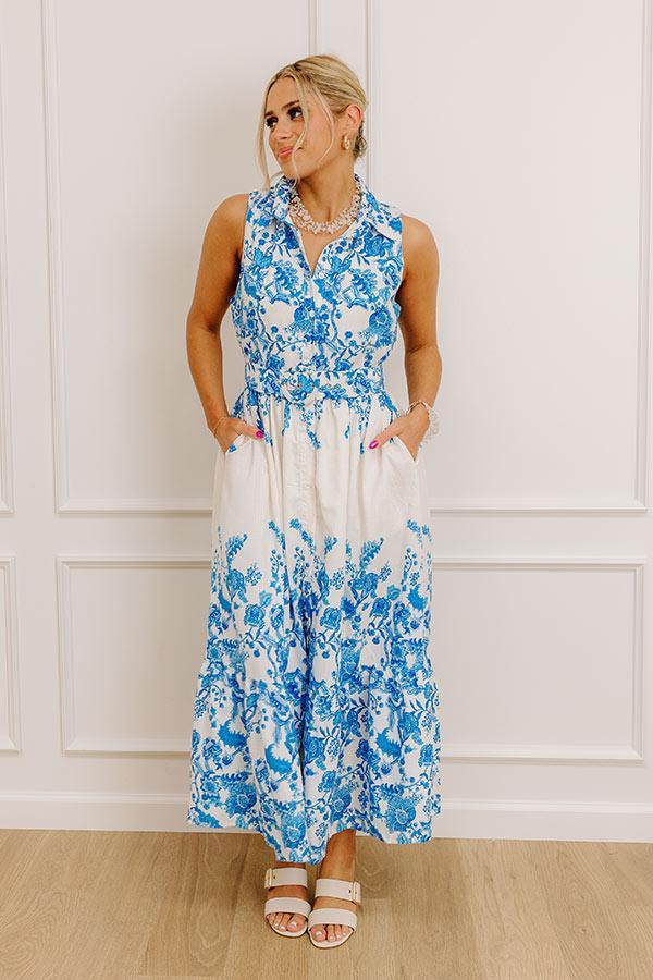 Tea Garden Stroll Floral Midi Dress Product Image