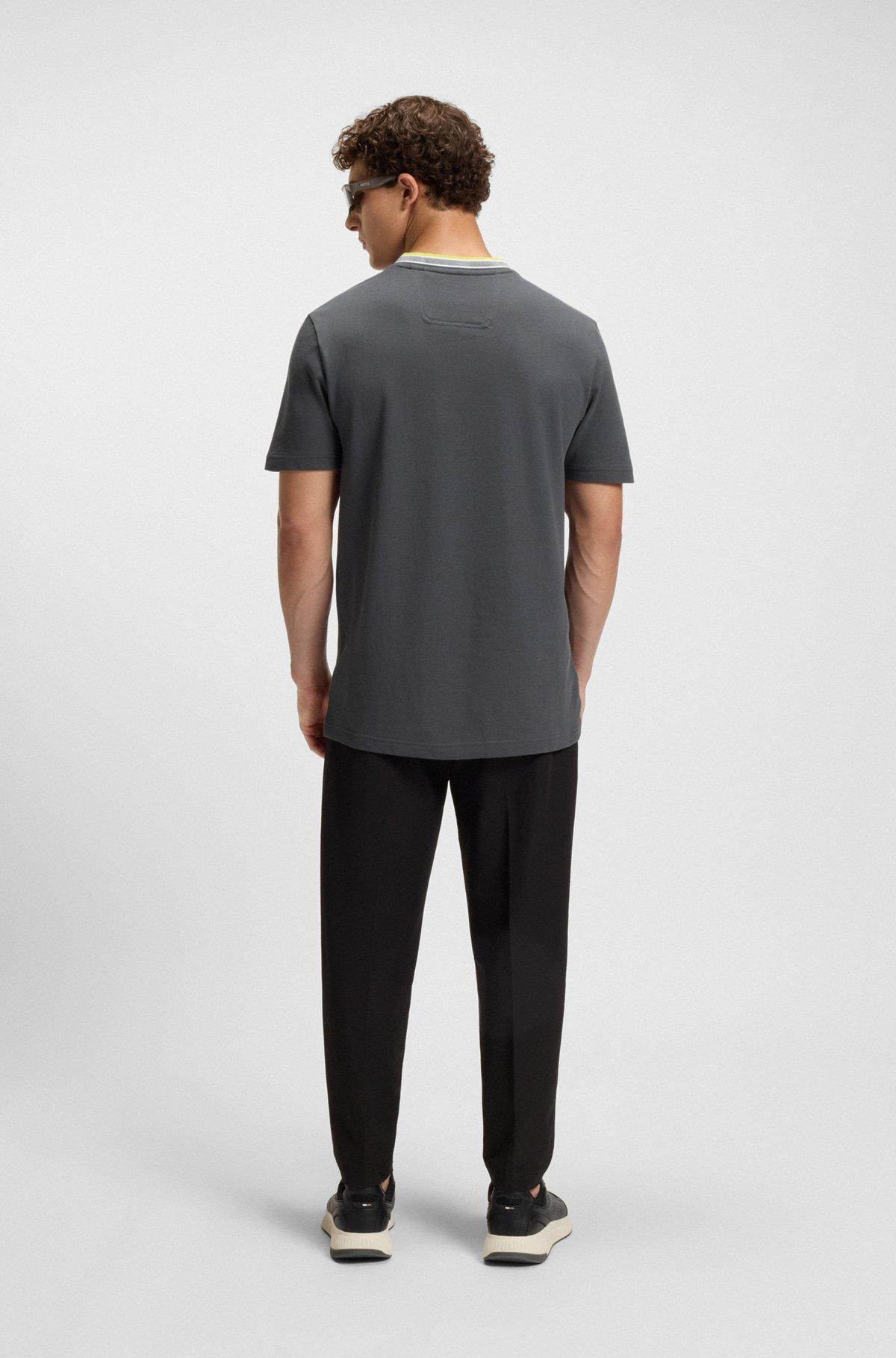 Cotton-silk T-shirt with Prince of Wales check Product Image