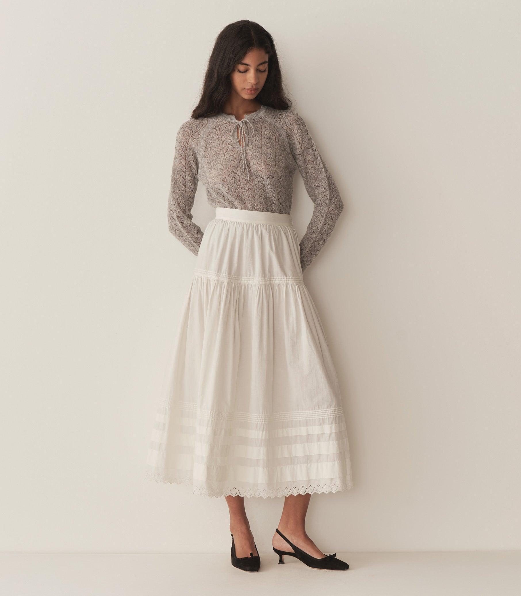 OPHIRA SWEATER -- LIGHT HEATHER GREY Product Image
