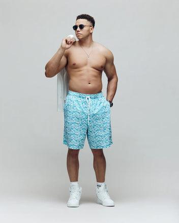 MENS BIG AND TALL CYRUS ALL OVER PRINT SWIM TRUNK - BB1000003 Product Image