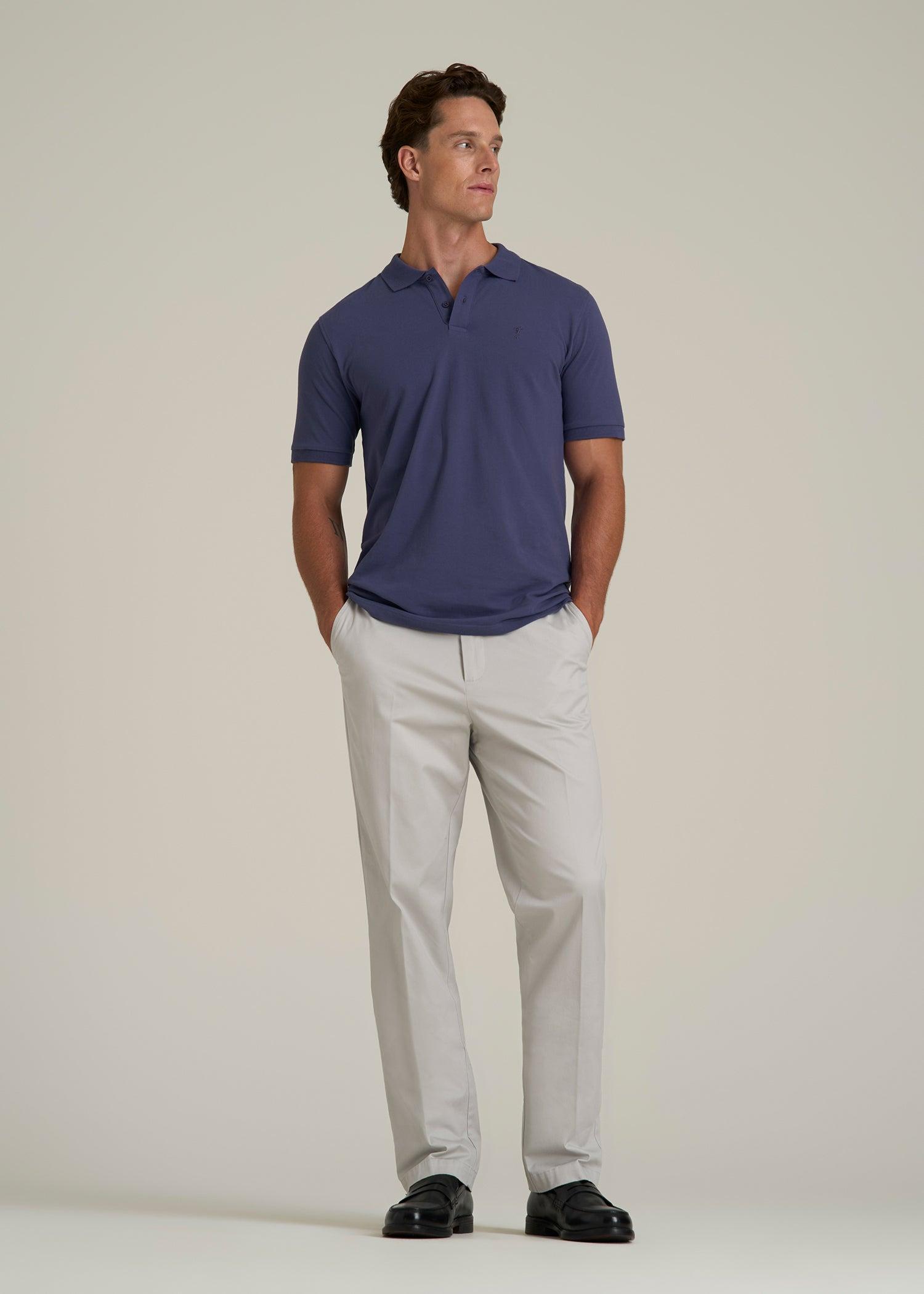 Men's Tall Classic Polo with Embroidered Logo in Future Dusk Male Product Image