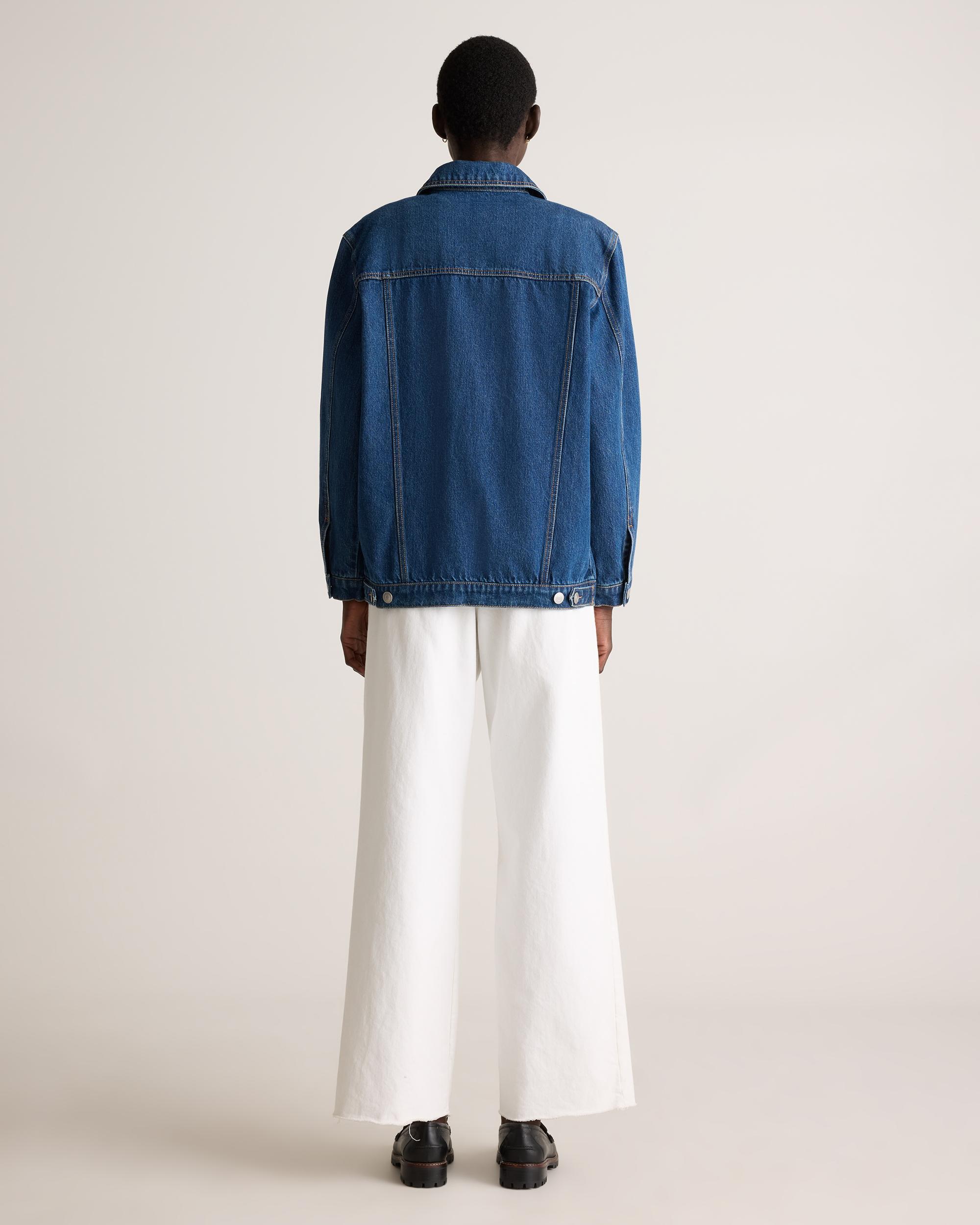 Quince | Women's OverSized Denim Jacket Size XS, Organic Cotton Product Image