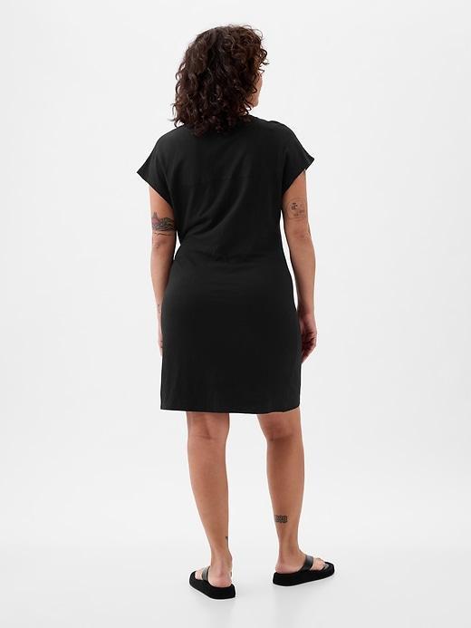 Tie-Knot Mini T-Shirt Dress Product Image
