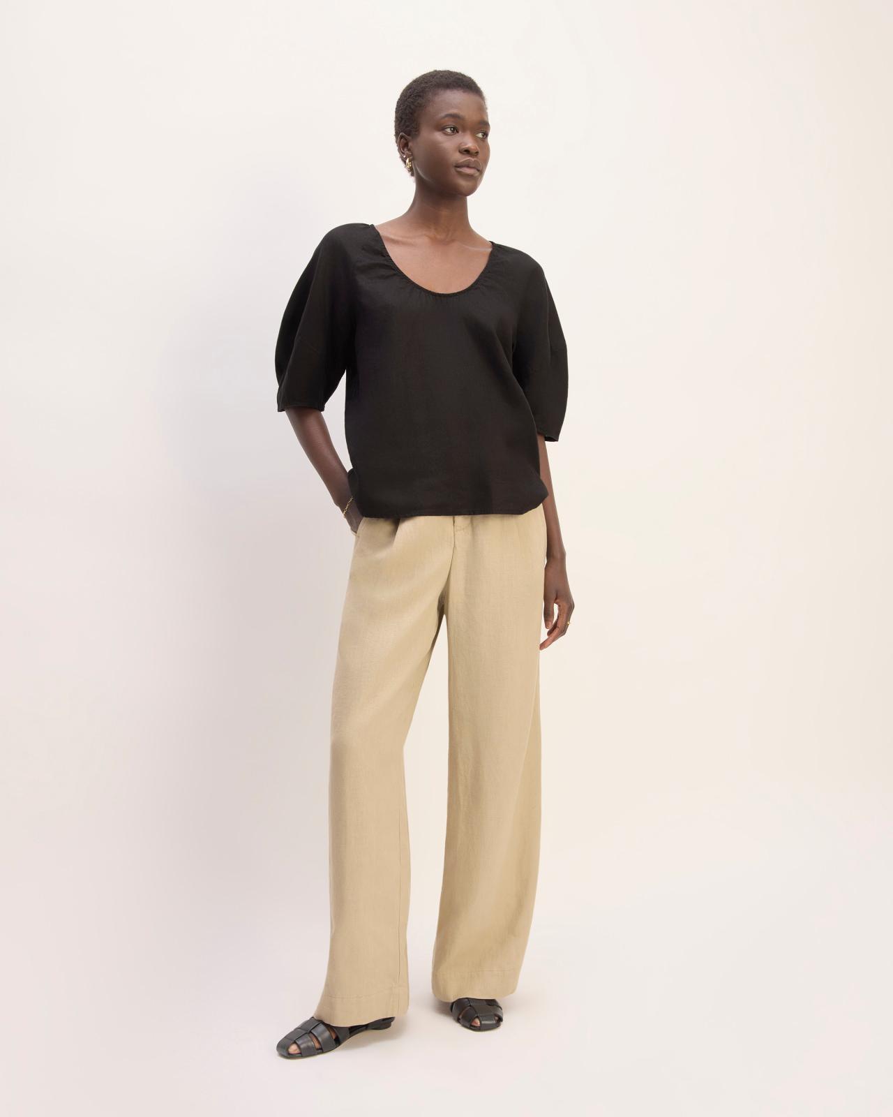 The Scoop Top in Linen Product Image