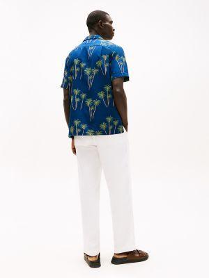 Regular Fit Lightweight Palm Camp Shirt Product Image