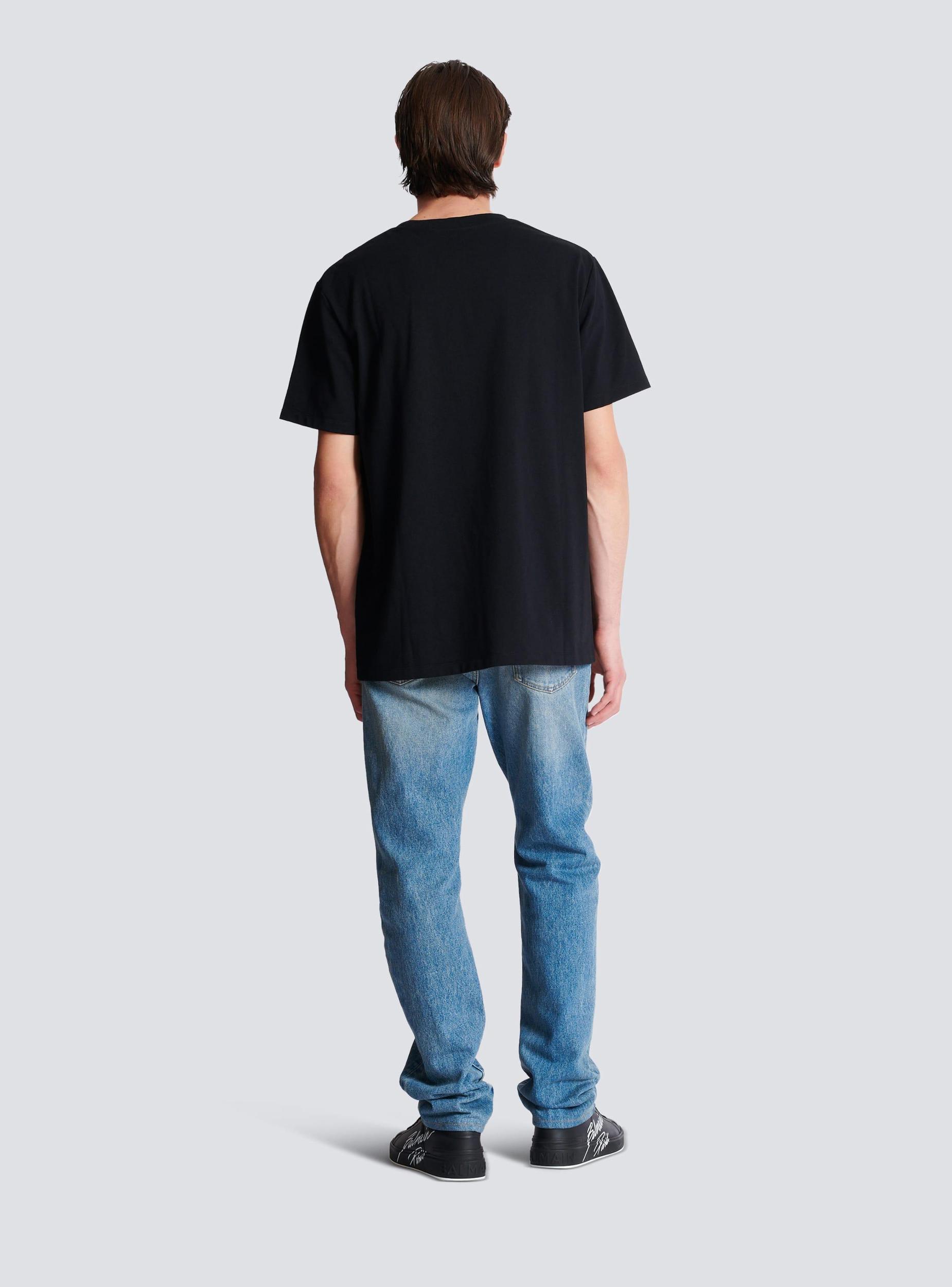 T-shirt with flocked Balmain Letter logo Product Image