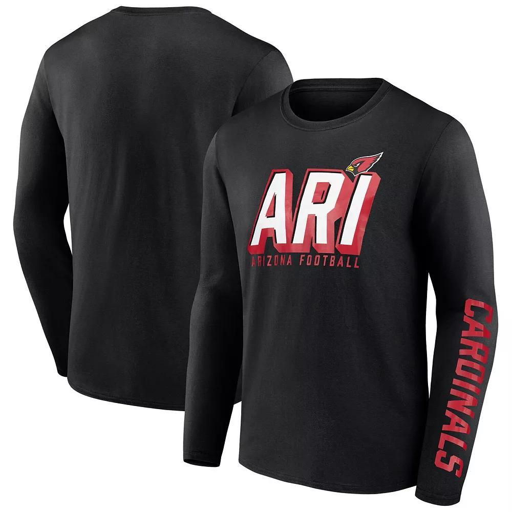 Men's Fanatics  Black Arizona Cardinals Long Sleeve T-Shirt, Size: Small Product Image