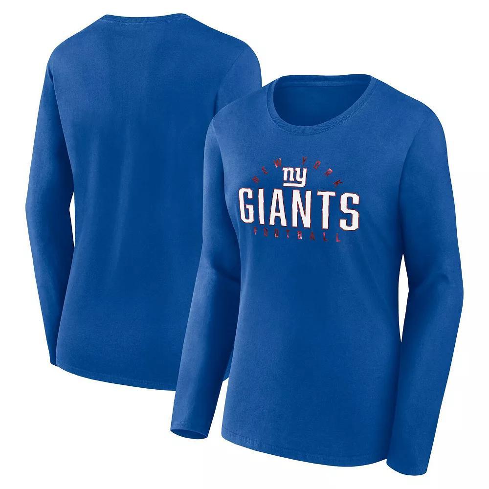 Women's Navy Tennessee Titans Grip Long Sleeve T-Shirt, Size: XL, Blue Product Image