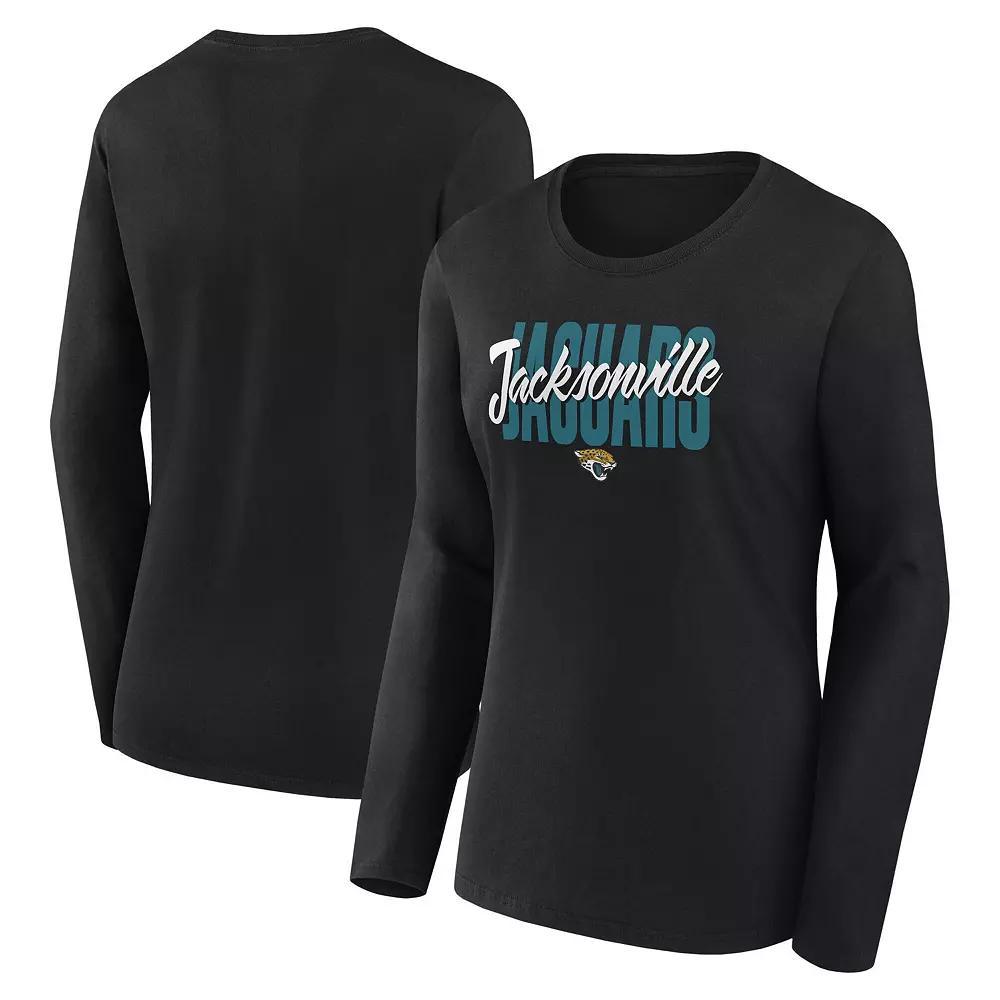 Women's Navy Denver Broncos Grip Long Sleeve T-Shirt, Size: XS, Blue Product Image