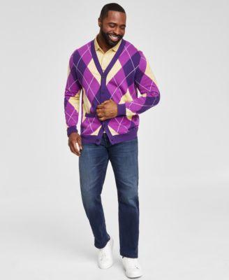 Club Room Mens Regular-Fit Argyle Cardigan, Created for Macys Product Image