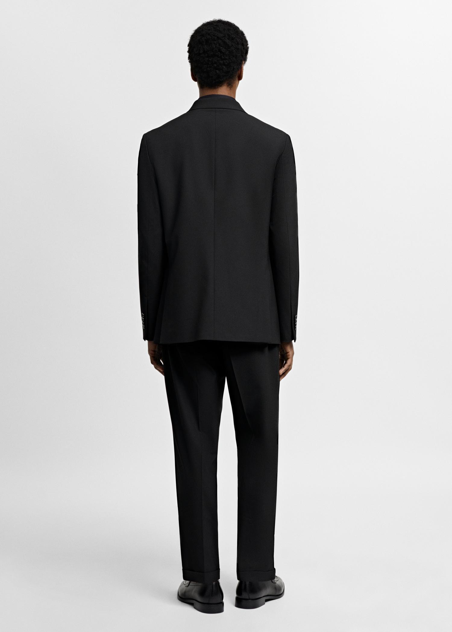 Slim fit double-breasted suit blazer - Men | MANGO USA Product Image