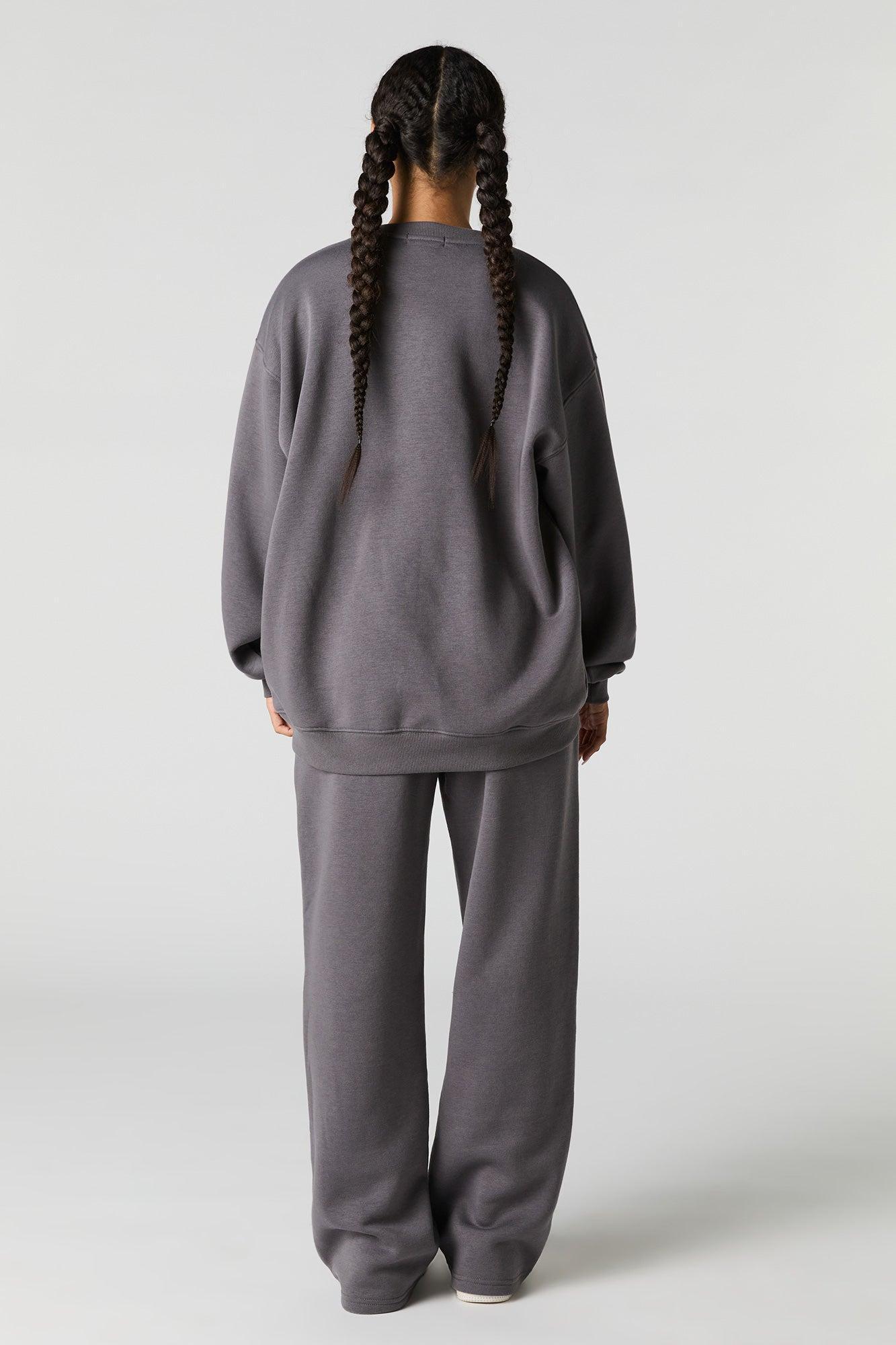 Graphic Fleece Wide Leg Sweatpant Female Product Image