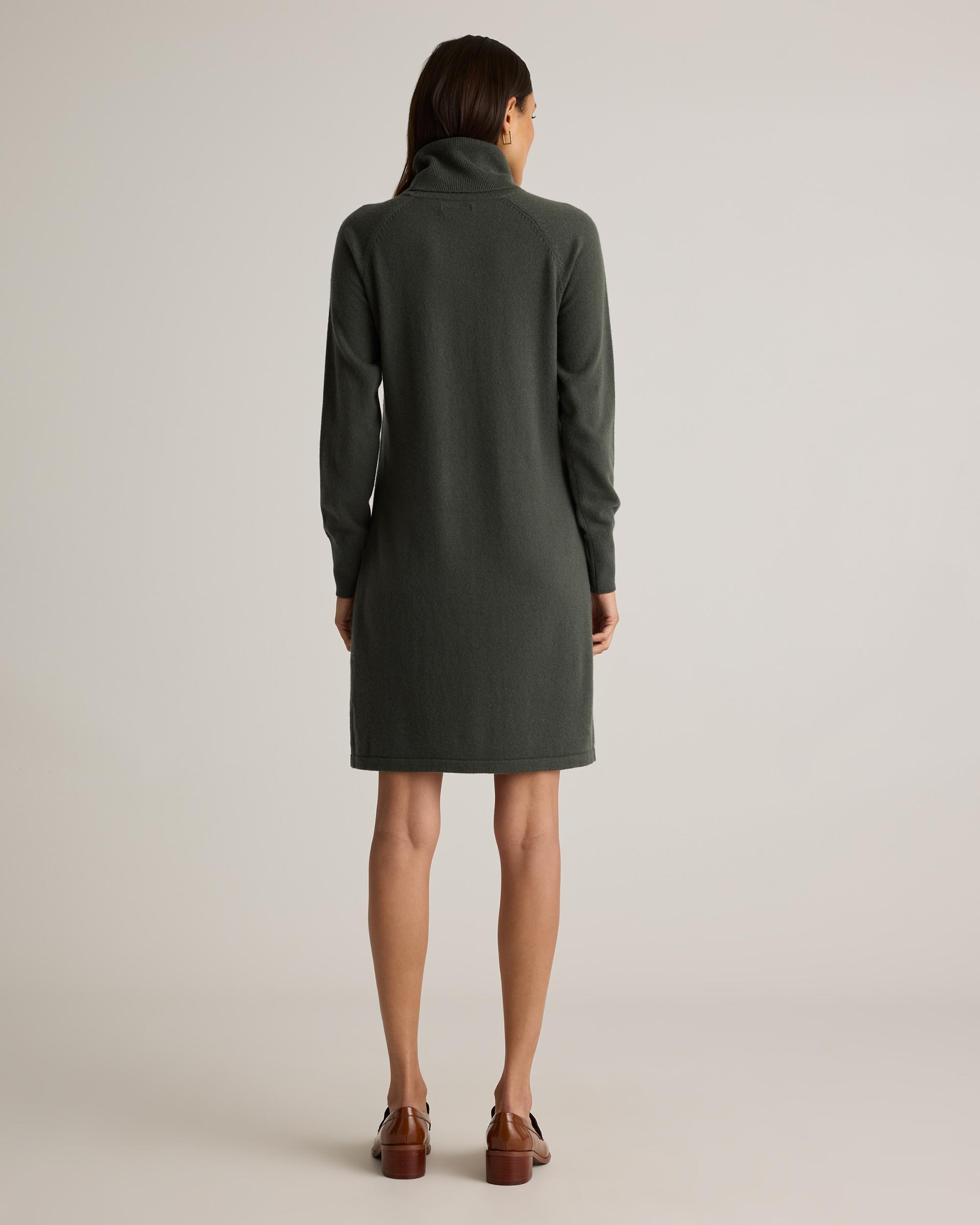 Quince | Women's Mongolian Cashmere Turtleneck Sweater Dress Size XS Product Image