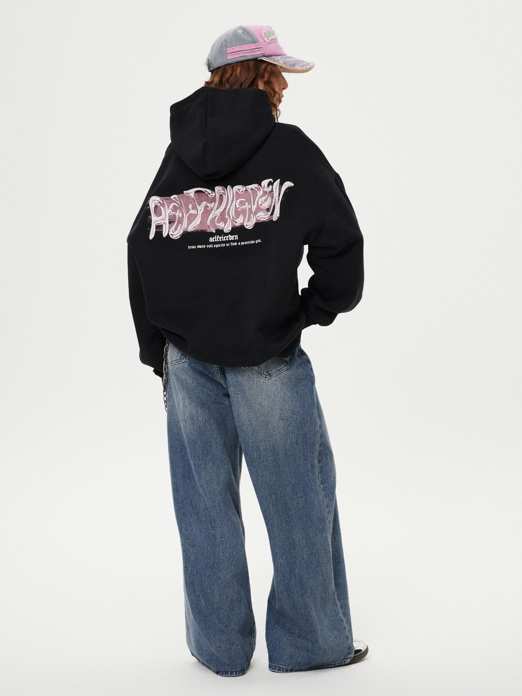 Aelfric Eden Drawstring Washed Baggy Jeans Female Product Image