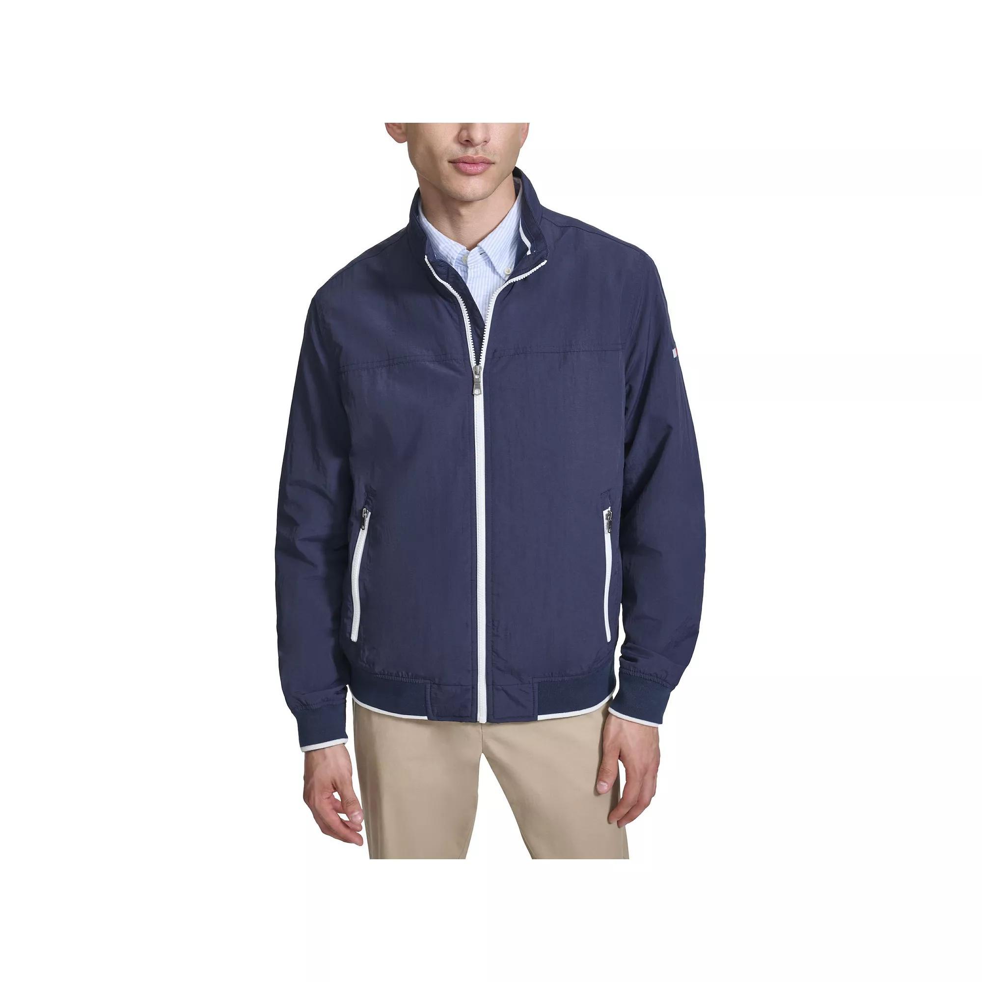 Mens Tommy Hilfiger Stand Collar Jacket Green Product Image
