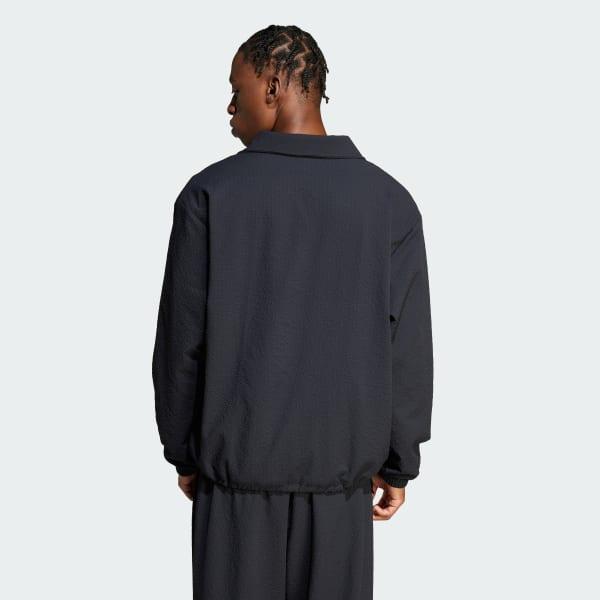 adidas Fashion Seersucker Firebird Track Top Black XS Mens Product Image