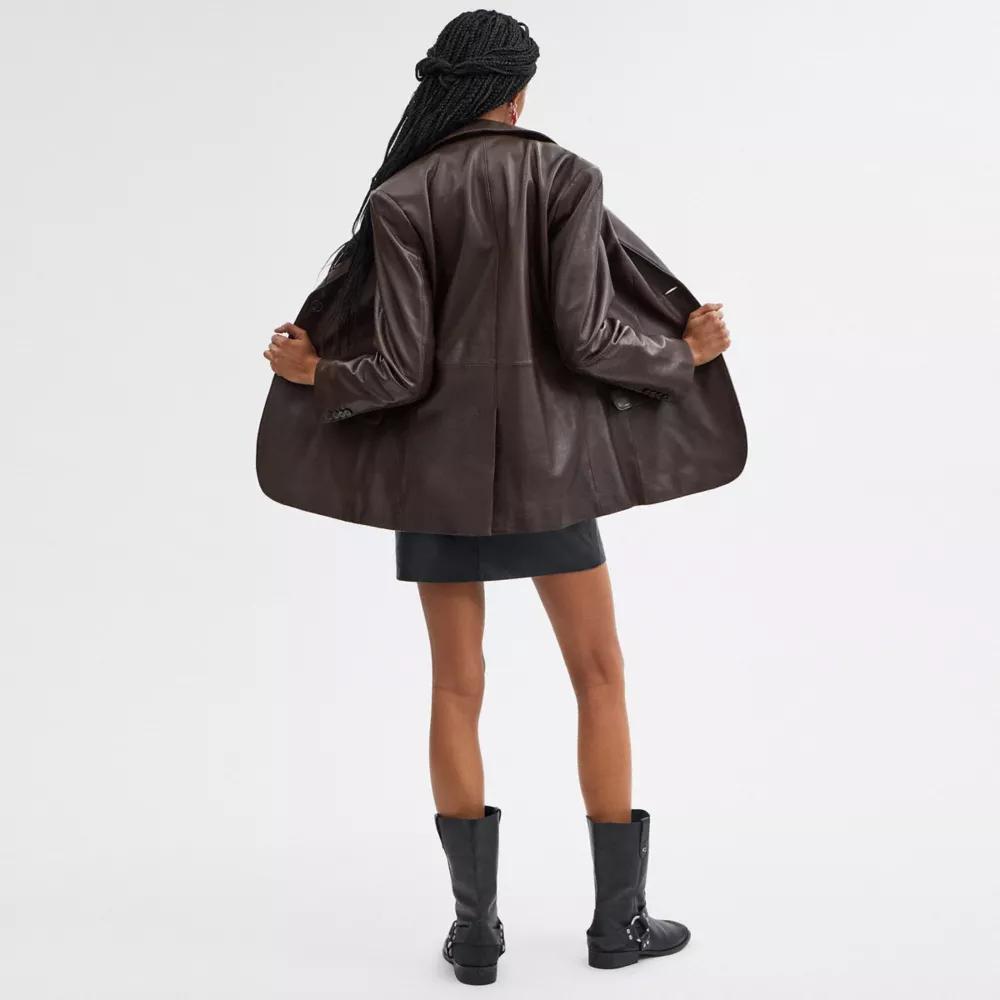 Leather Blazer Product Image