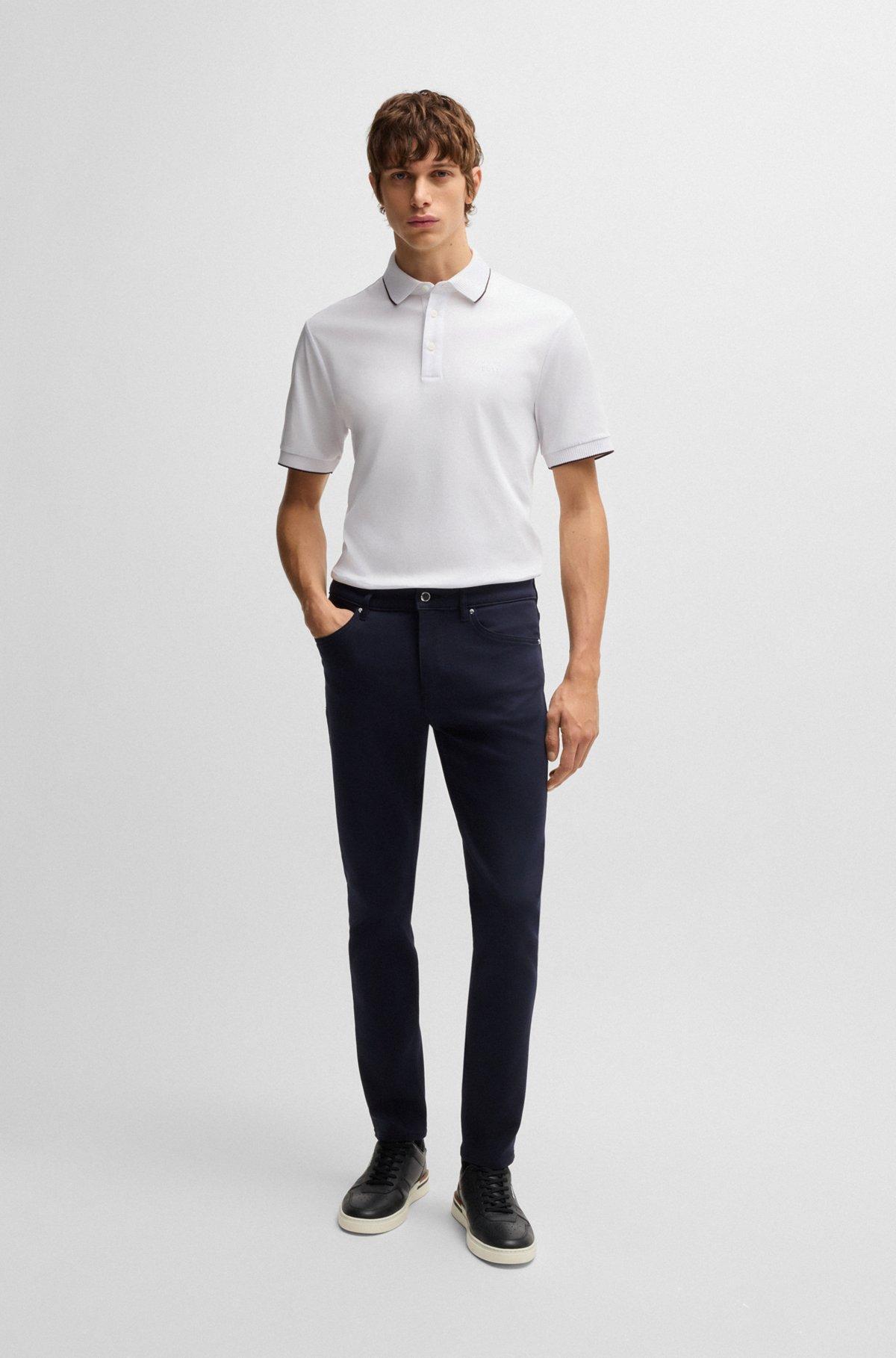Porsche x BOSS mercerized-cotton polo shirt with logo detail Product Image