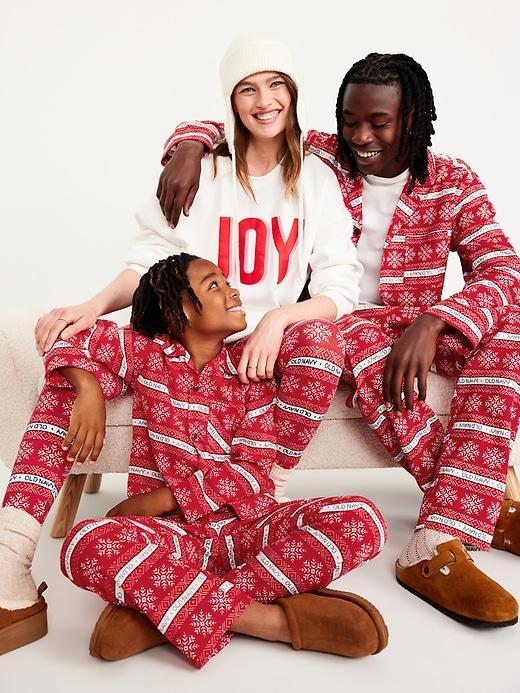 Printed Waffle Pajama Top for Women Product Image