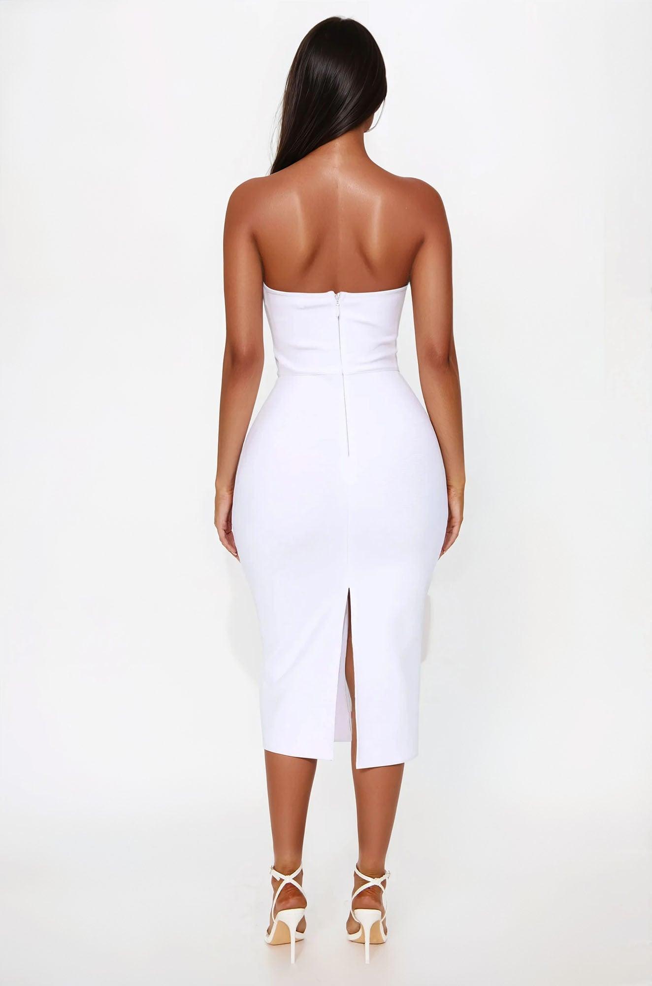 Someone To You Bandage Midi Dress - White Product Image