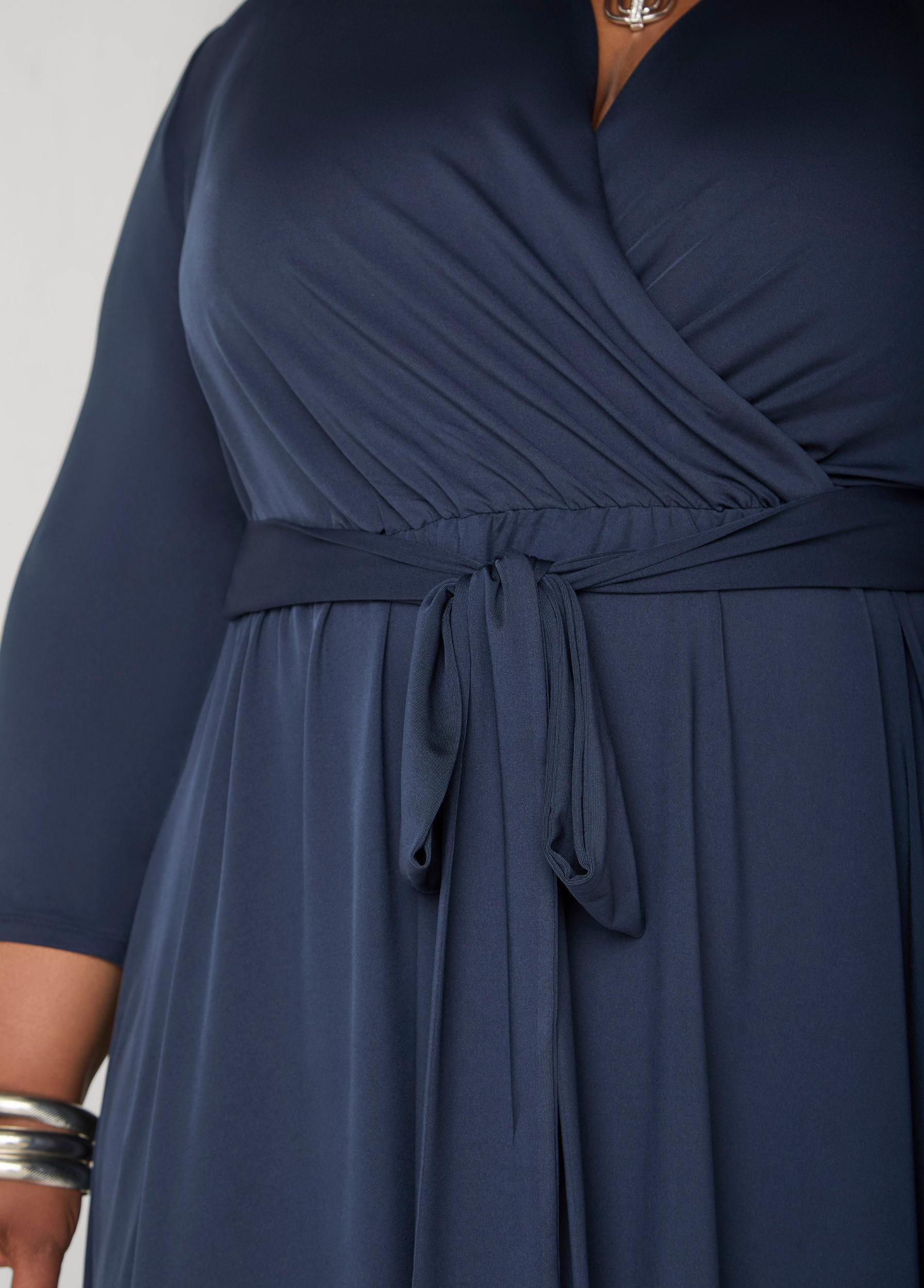 Faux Wrap A Line Dress Product Image