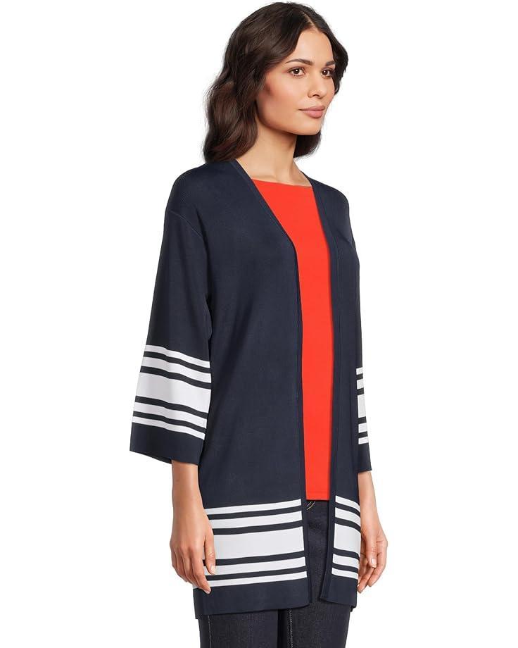 Two-tone Cap-sleeve Shift Sweater Dress Product Image