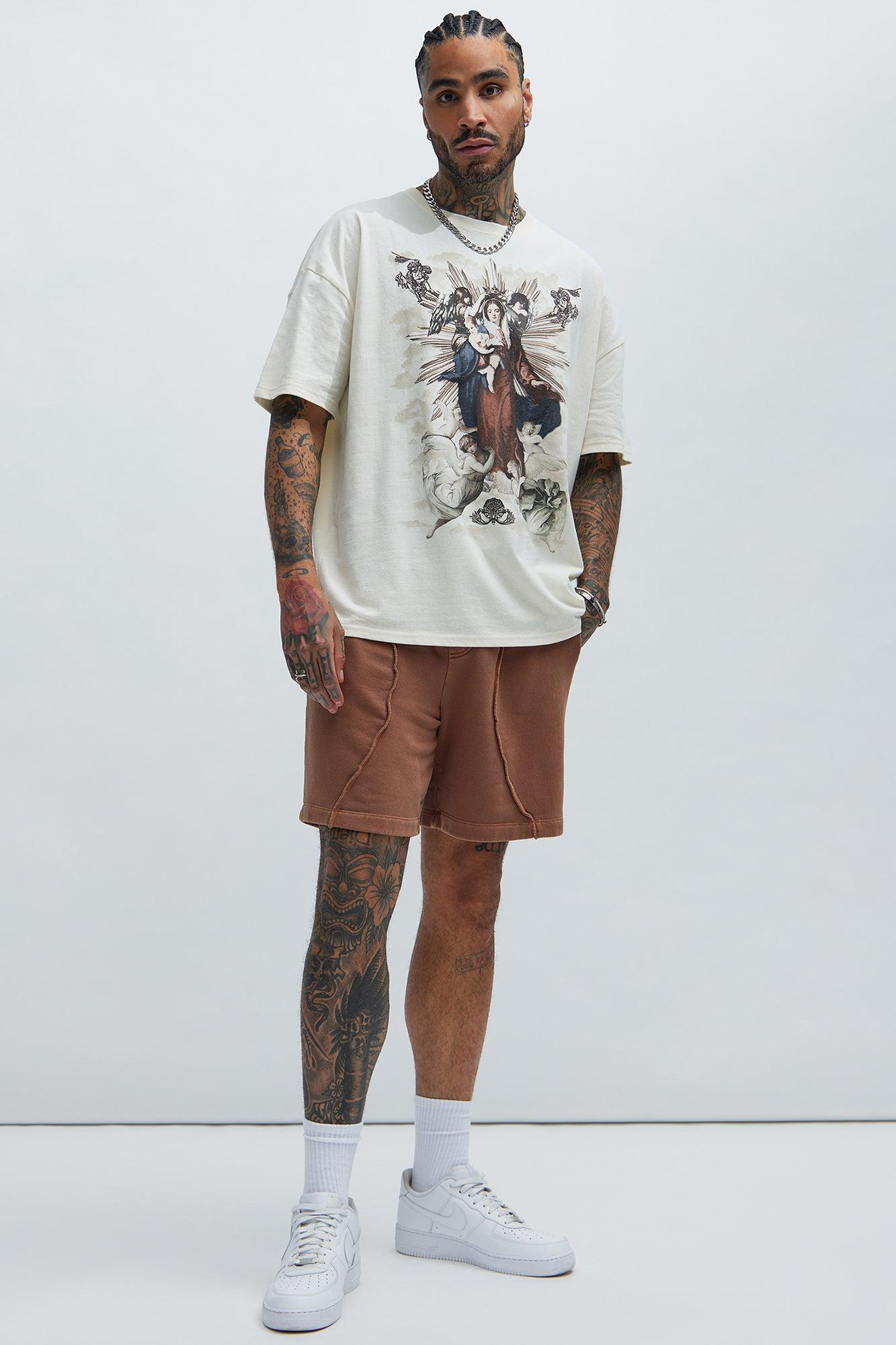 Blessed Bouquet Oversized Short Sleeve Tee - Sand Product Image