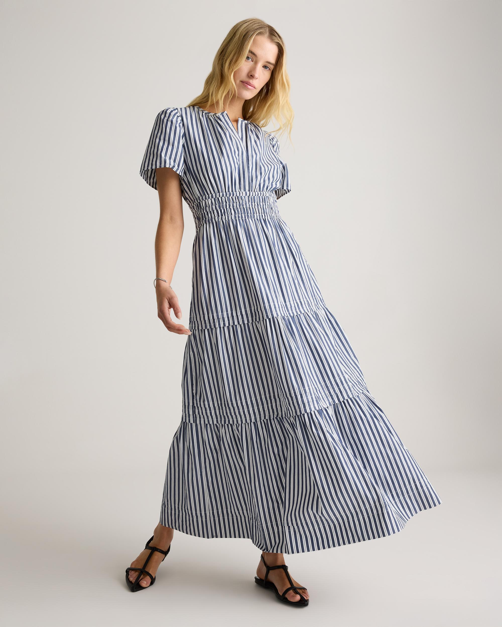 Quince | Women's Poplin Tiered Maxi Dress Size XS, Cotton Product Image