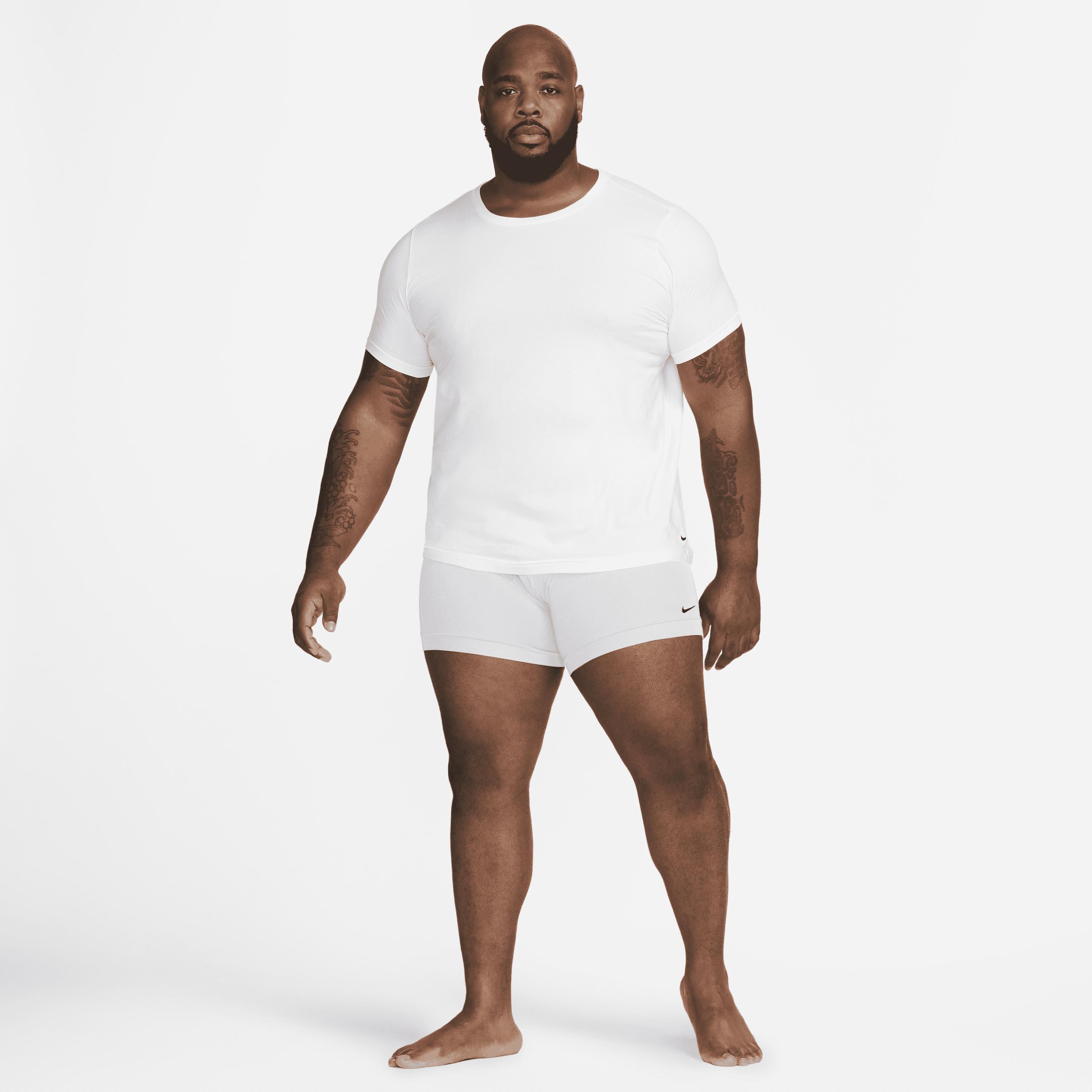 Men's Nike Dri-FIT Essential Cotton Stretch 2-Pack Crewneck Undershirt, Size: XXL, White Product Image