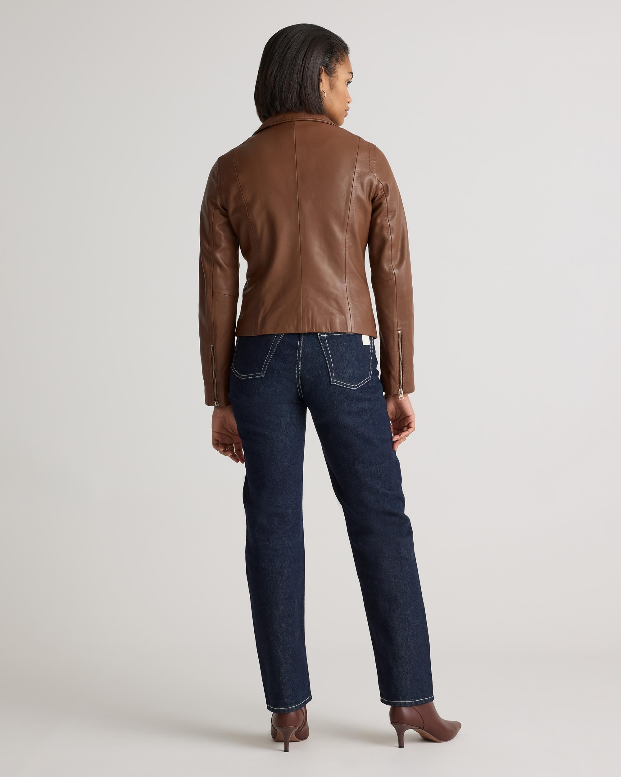 Quince | Women's 100% Washed Leather Biker Jacket Size XS Product Image