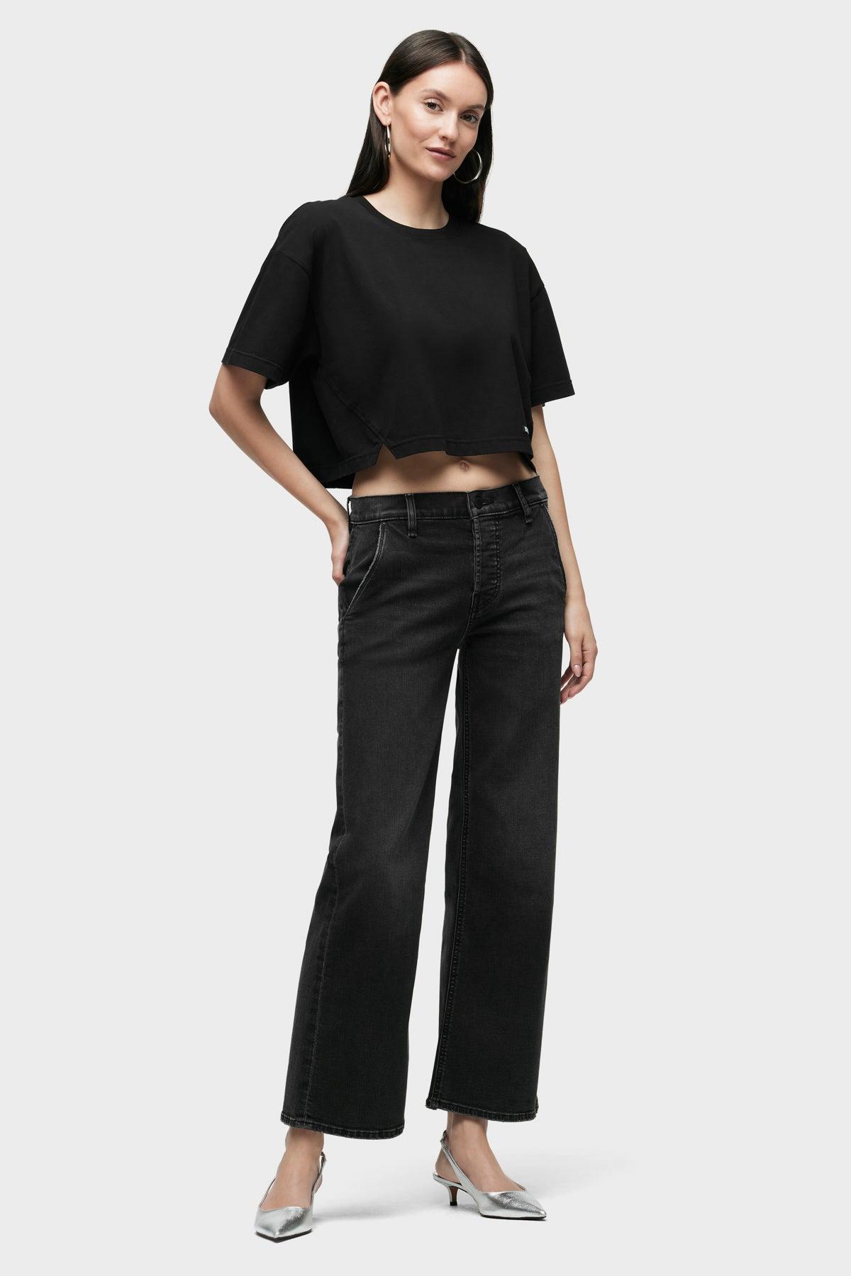 Rosie High-Rise Trouser Wide Leg Ankle Jean Female Product Image