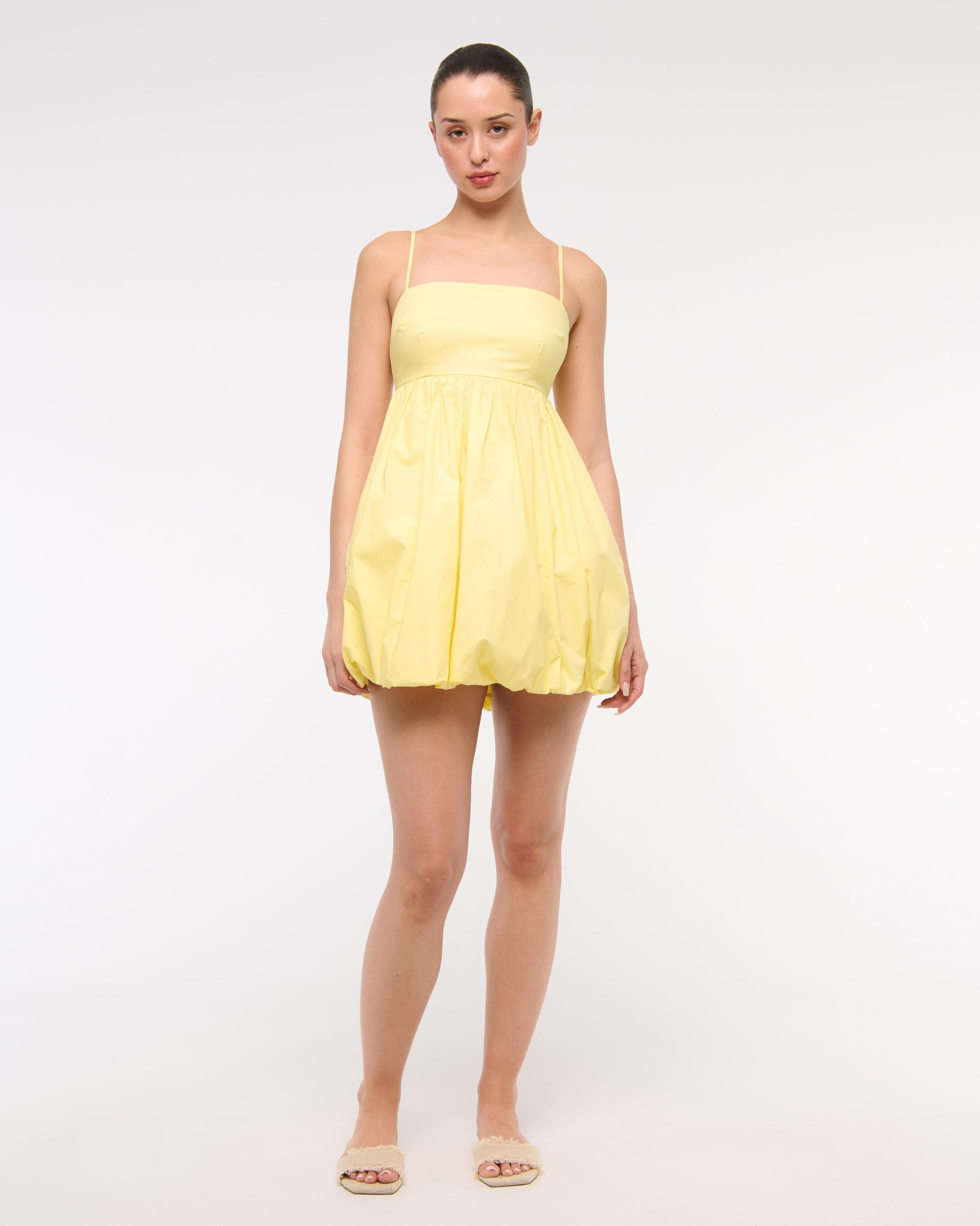 Babydoll Bubble Hem Mini Dress Product Image