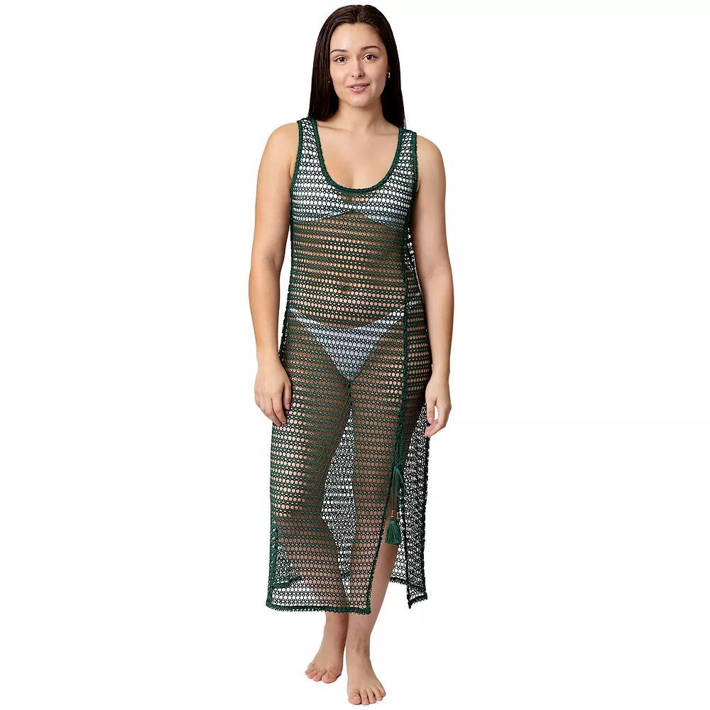 Womens Aqua Del Mar High Slit Coverup Midi Tank Top Dress Product Image